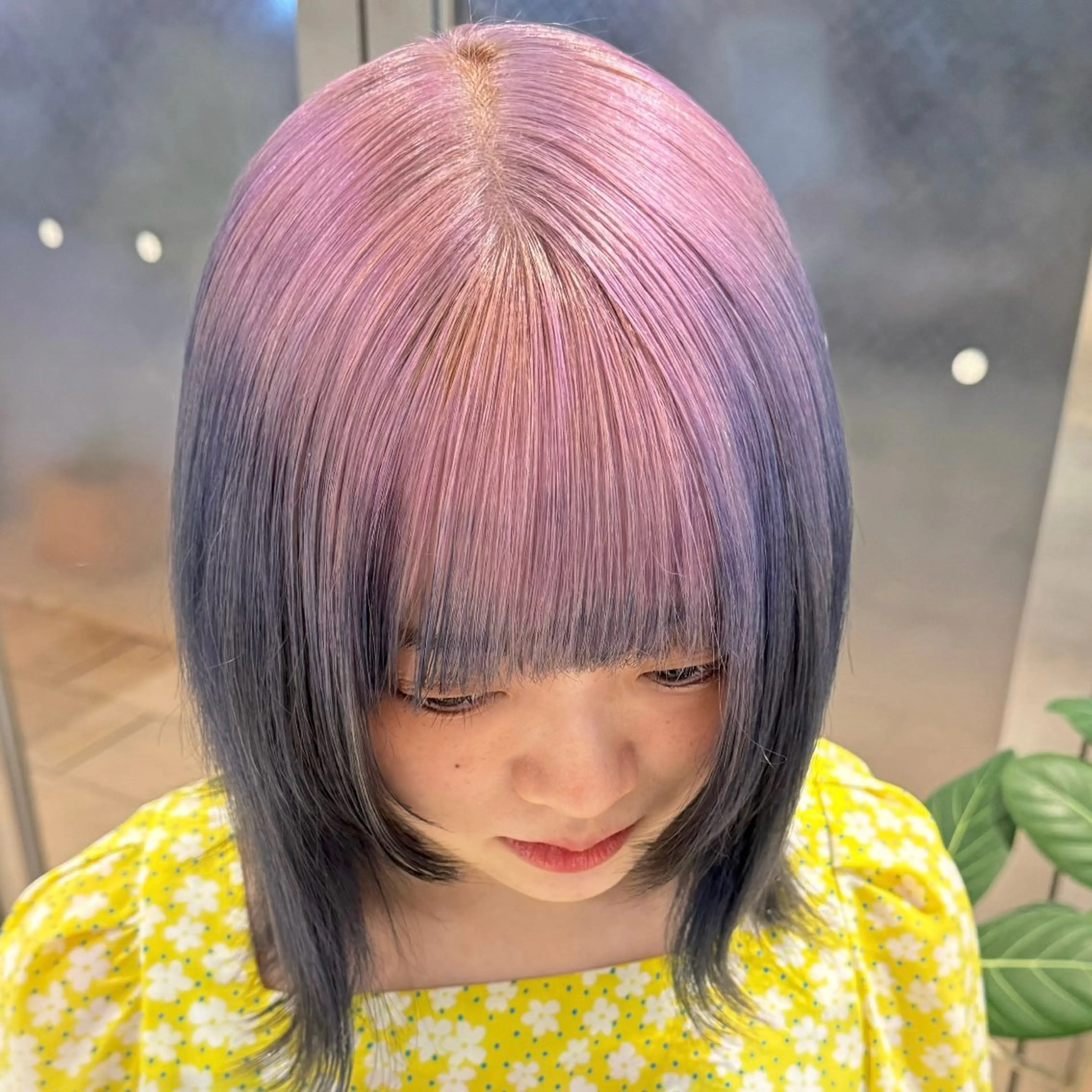 ミディアム ヘアカラー トリートメント ヘアセット 高円寺ハイトーン/ ブロンド/デザインのヘアスタイル