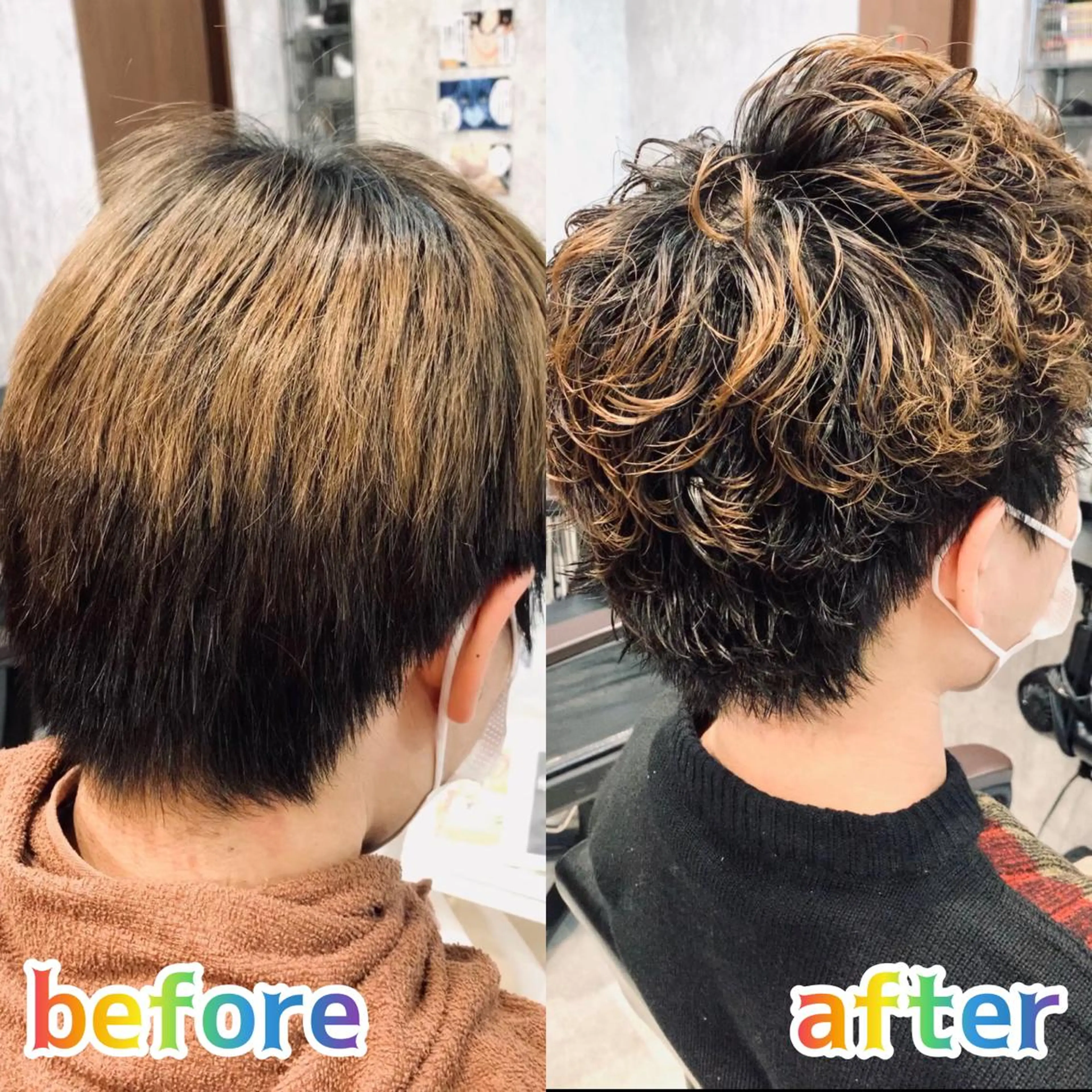 ショート パーマ メンズ メンズパーマ スパイラルパーマ AI TOKYO  横浜店所属・メンズ支持数No.1 👑リュウ👑のヘアスタイル