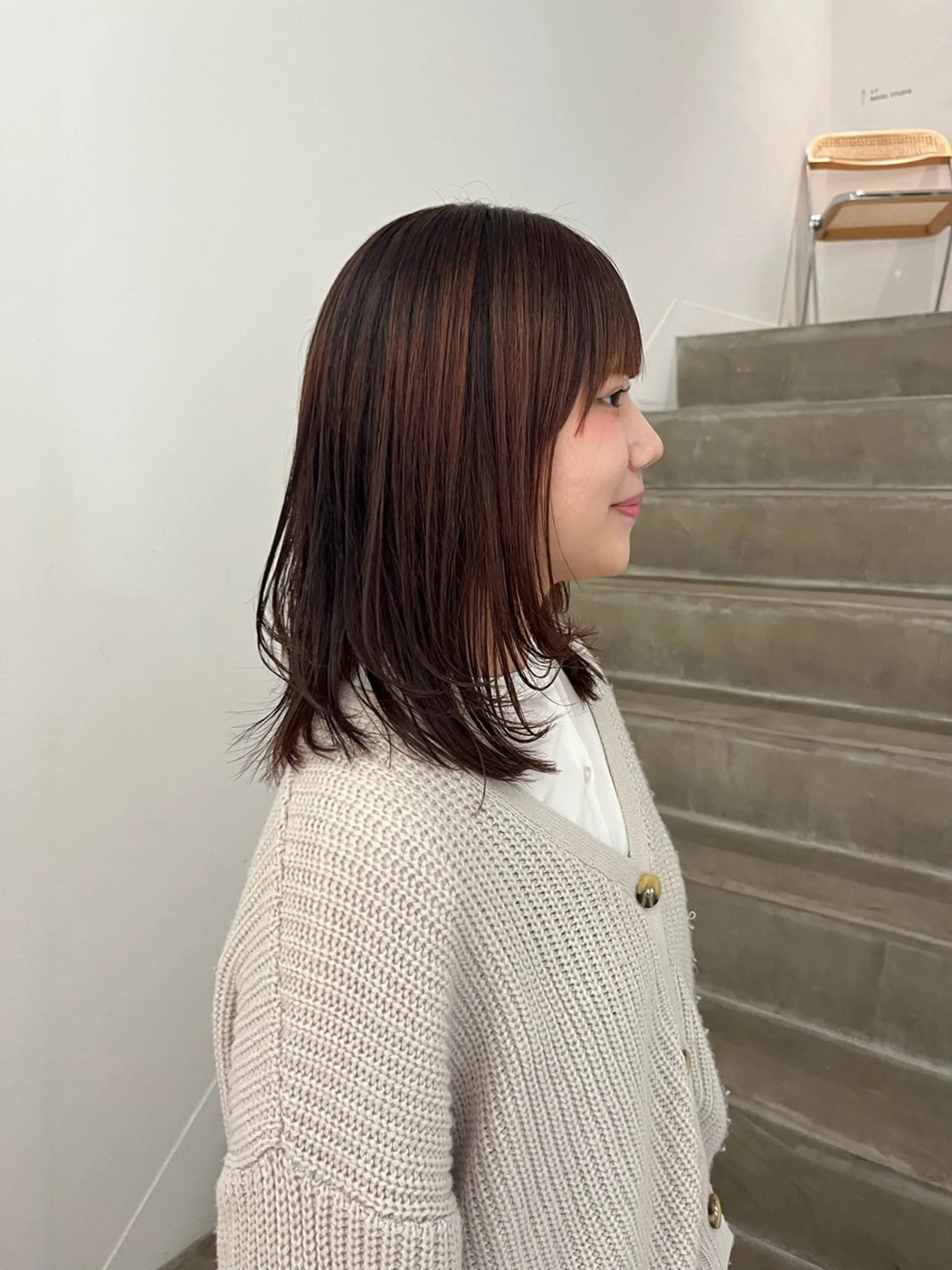 セミロング e･n･u烏丸所属・やまのうち もえのヘアスタイル