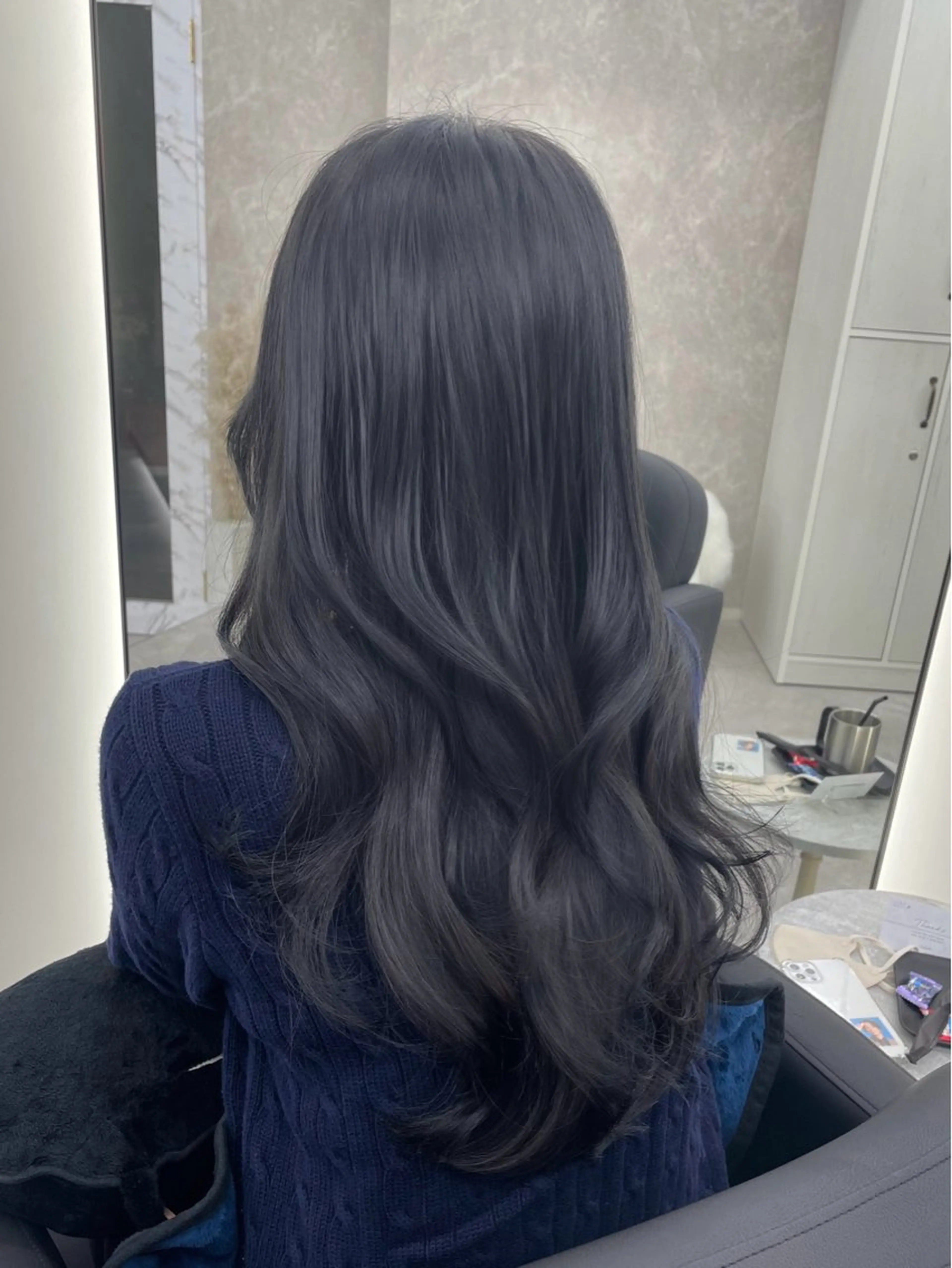 ロング カラー 髪質改善/赤み消し ブリーチなし心斎橋のヘアスタイル