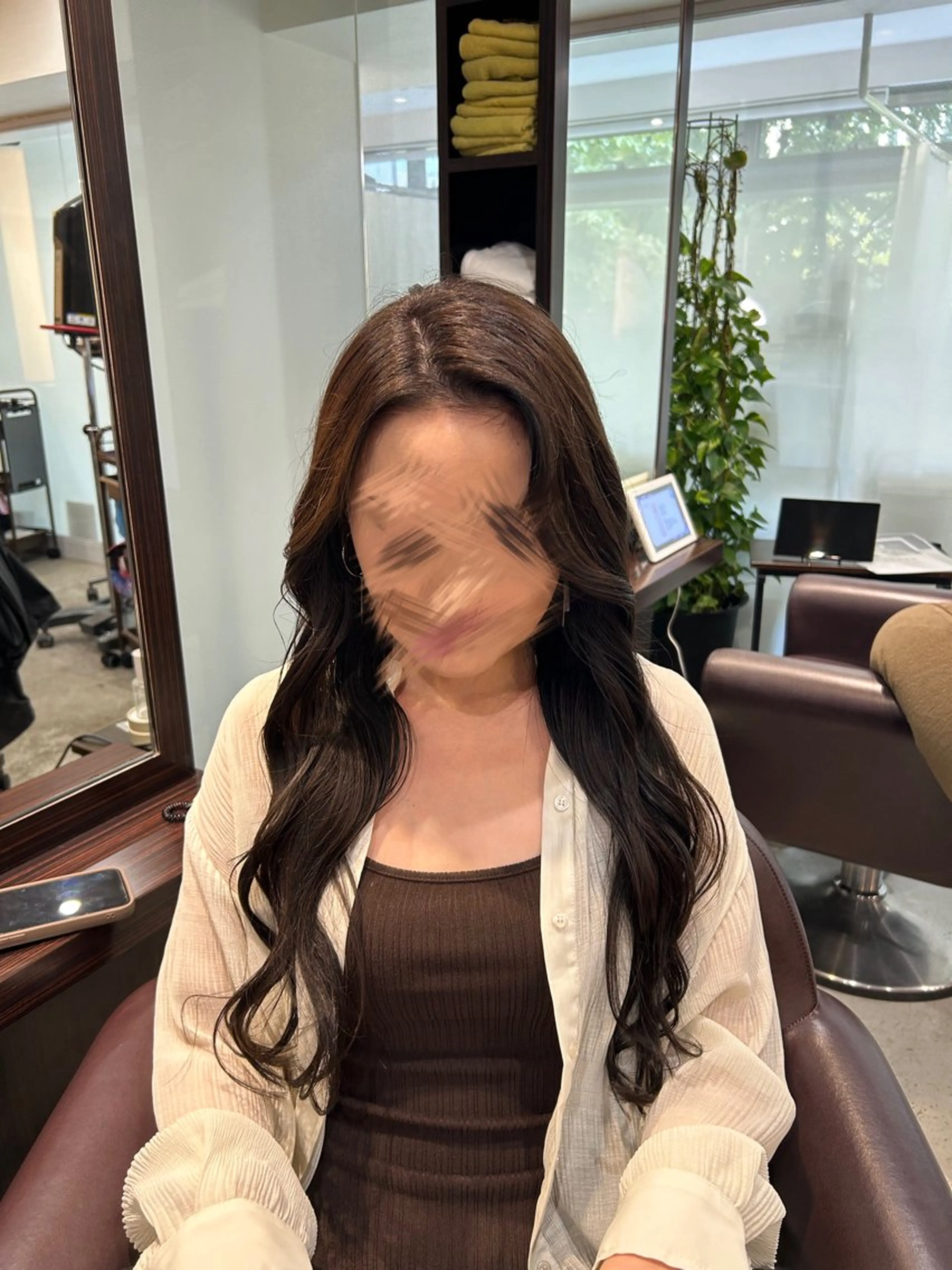 ロング カラー グレージュ オリーブグレージュ オリーブグレー ヘアカラー ヘッドスパ 坂本奈都美 🎀のヘアスタイル