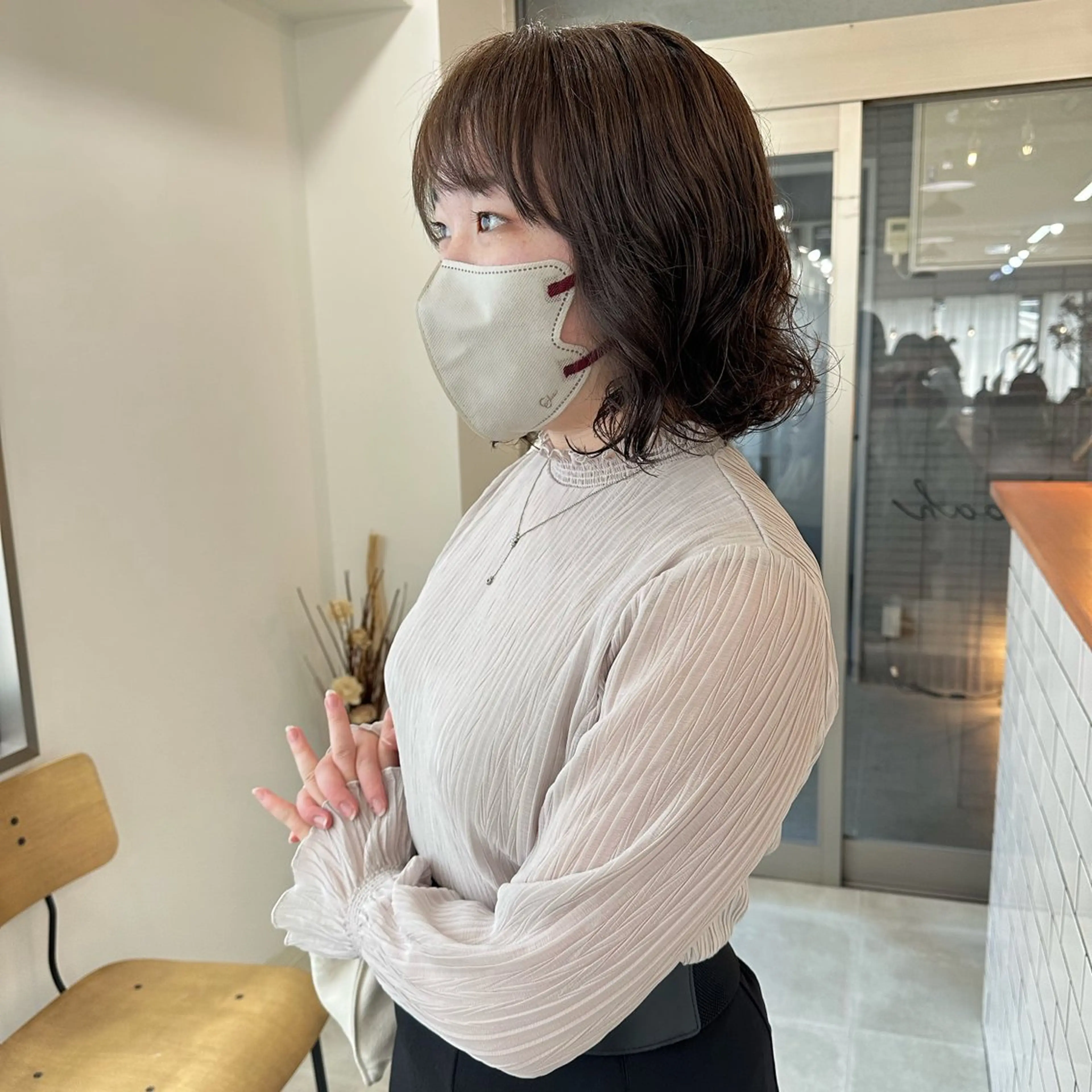 ミディアム カラー パーマ お洒落パーマ/ 艶カラー/michiのヘアスタイル