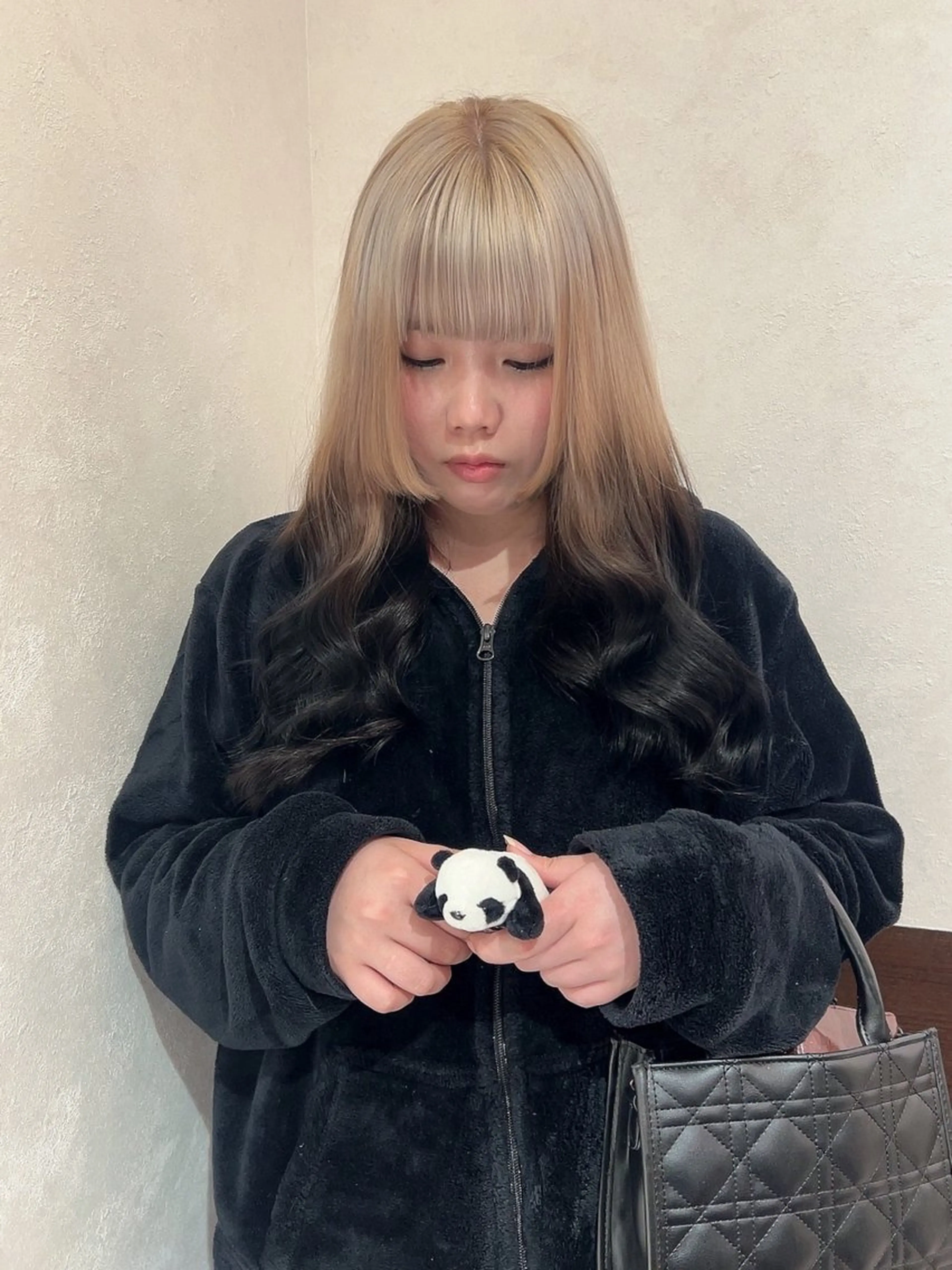 カラー ヘアカラー nehus nagaoka所属・🖤複雑履歴ブリーチ Mizuki 🖤のヘアスタイル