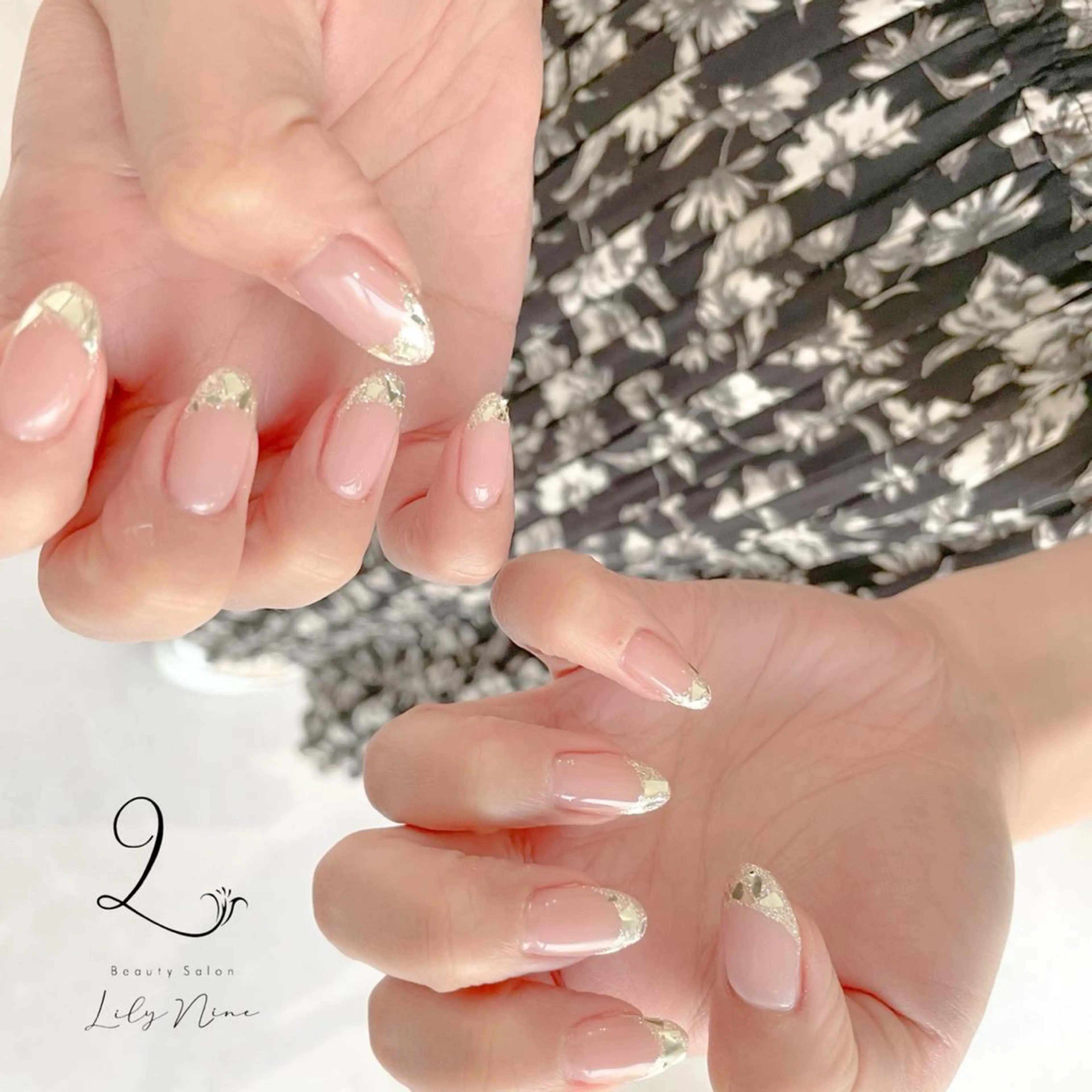 ネイル フレンチネイル ガラスフレンチ REVIA :ayaのネイルデザイン