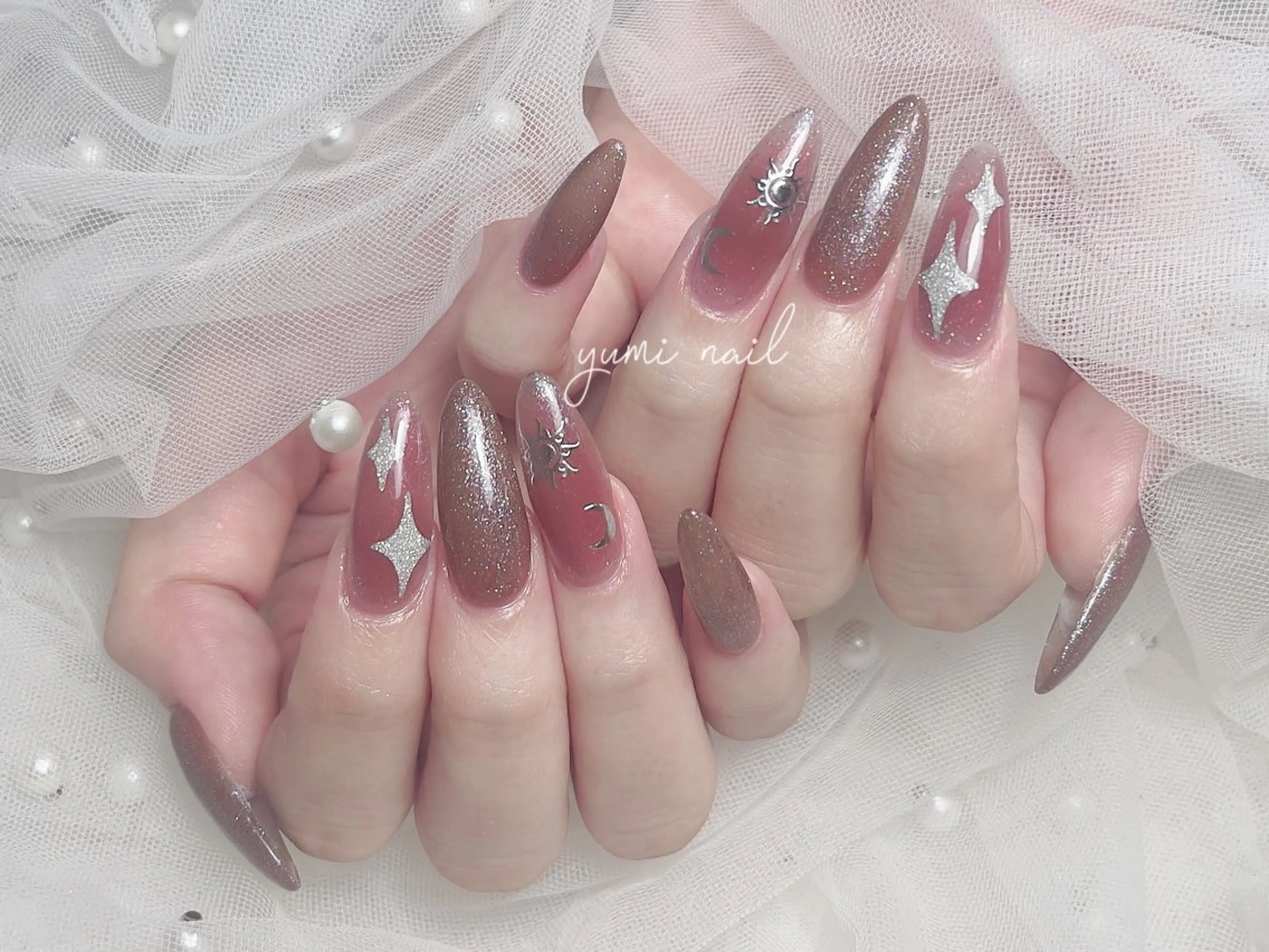 ネイル 𝐲𝐮𝐦𝐢🎀 デザイン長さ出し専門のネイルデザイン