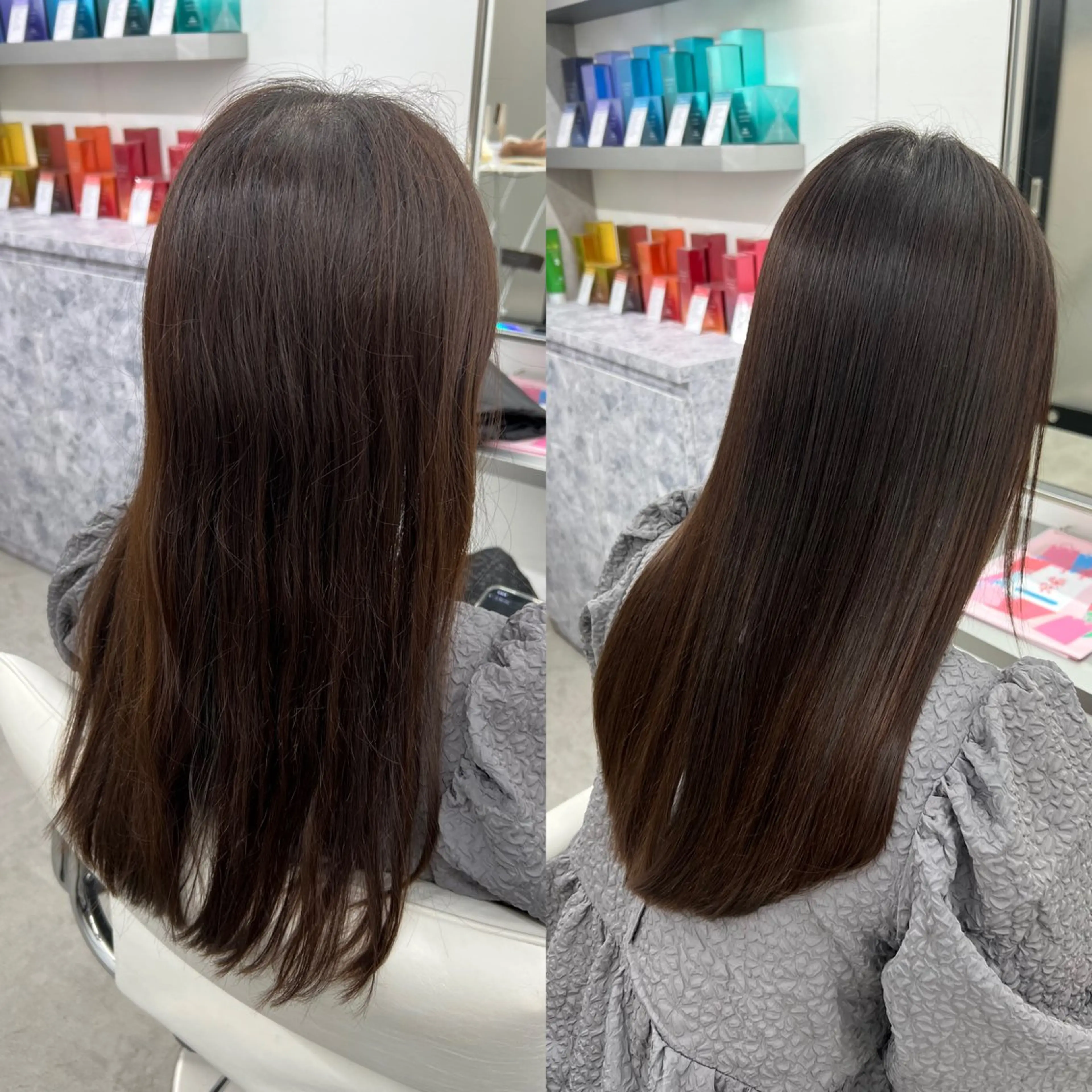 セミロング カット 縮毛矯正 髪質改善/縮毛矯正 カット/佐野友尉のヘアスタイル