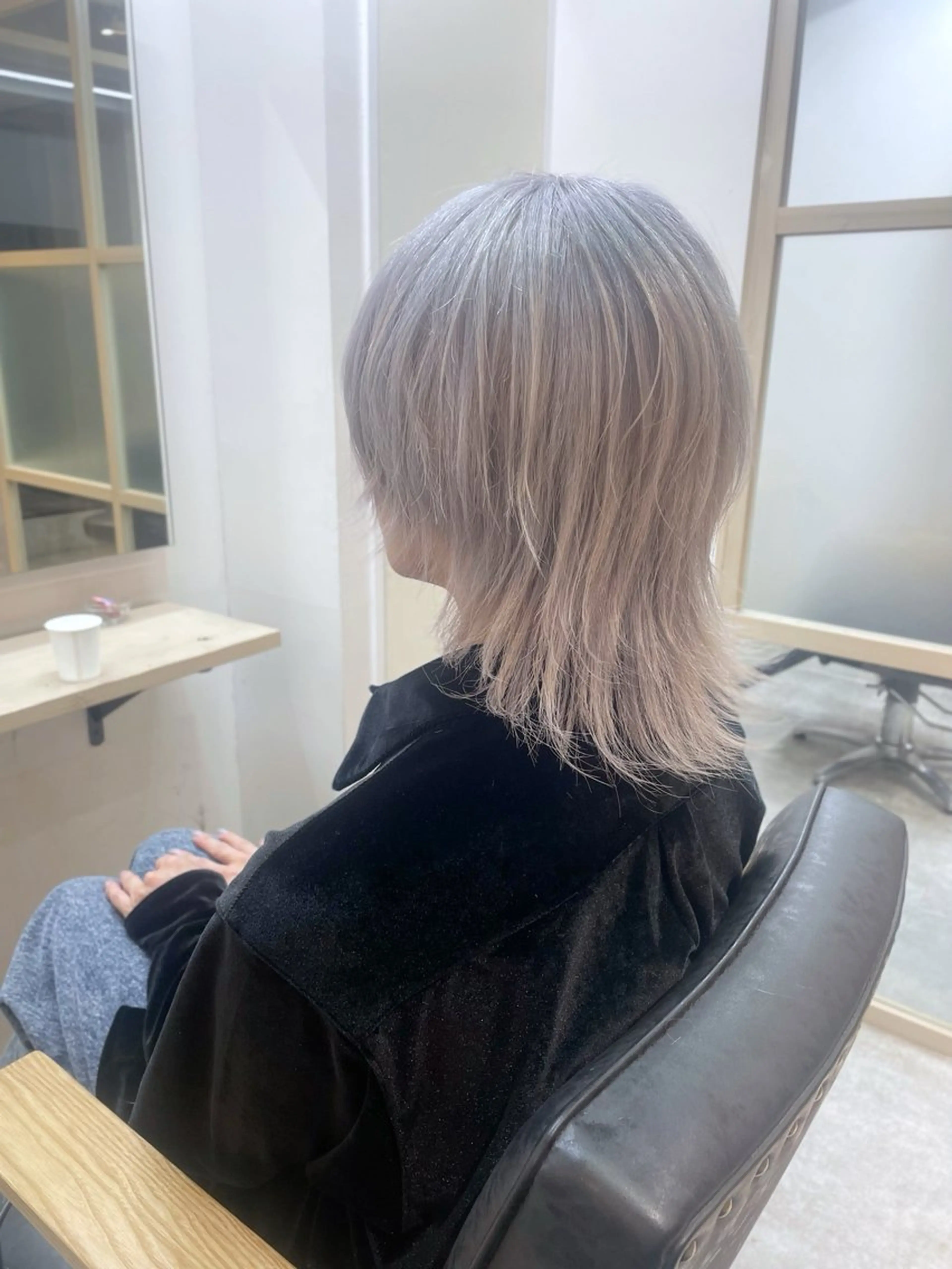 ミディアム カラー メンズ EMANON新宿南口所属・🦄中性ウルフ ☁️Shiori🦄のヘアスタイル