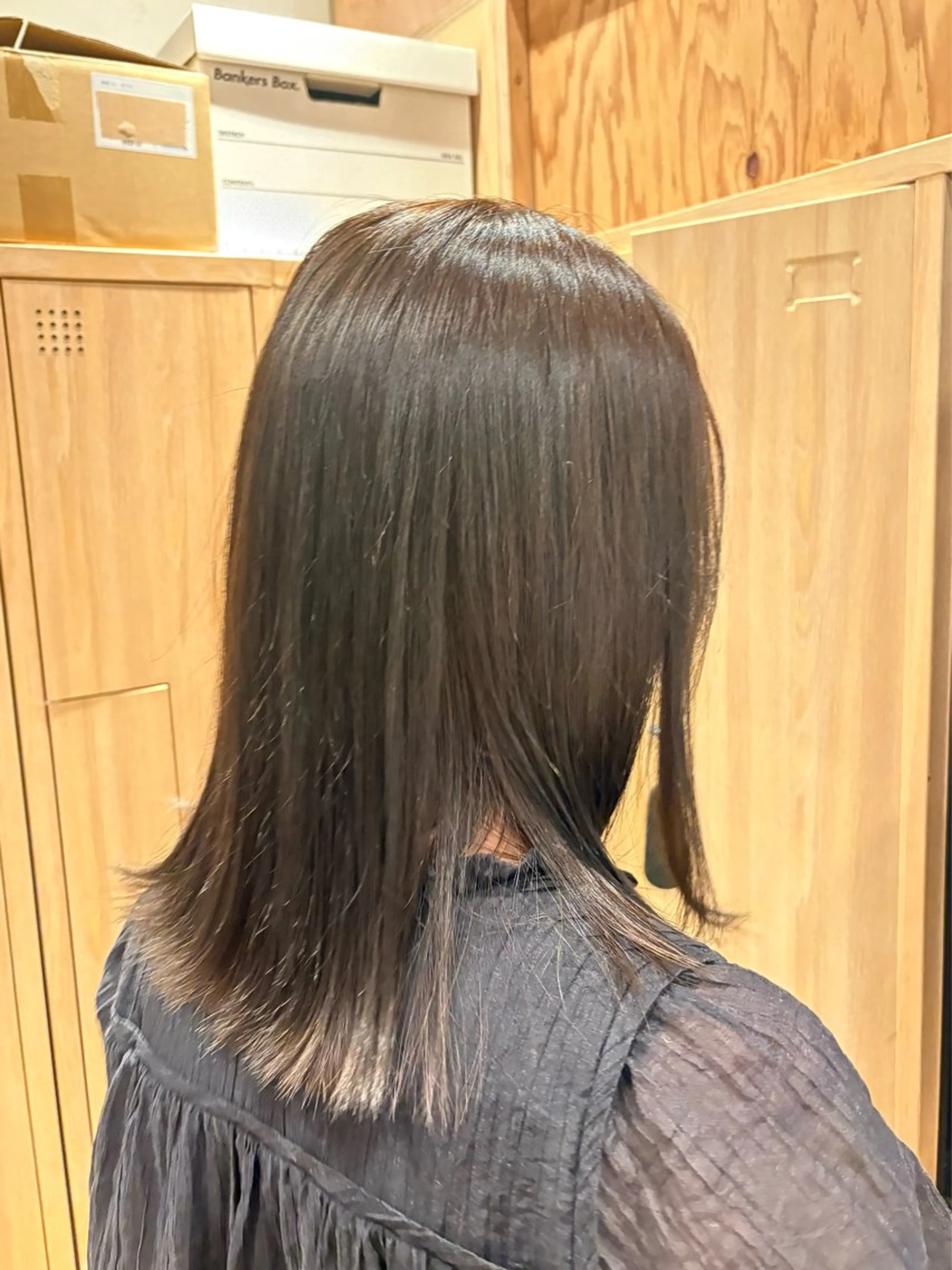 ミディアム カラー ヘアカラー トリートメント 🫧透明感カラー/ 寒色カラー/Risaのヘアスタイル