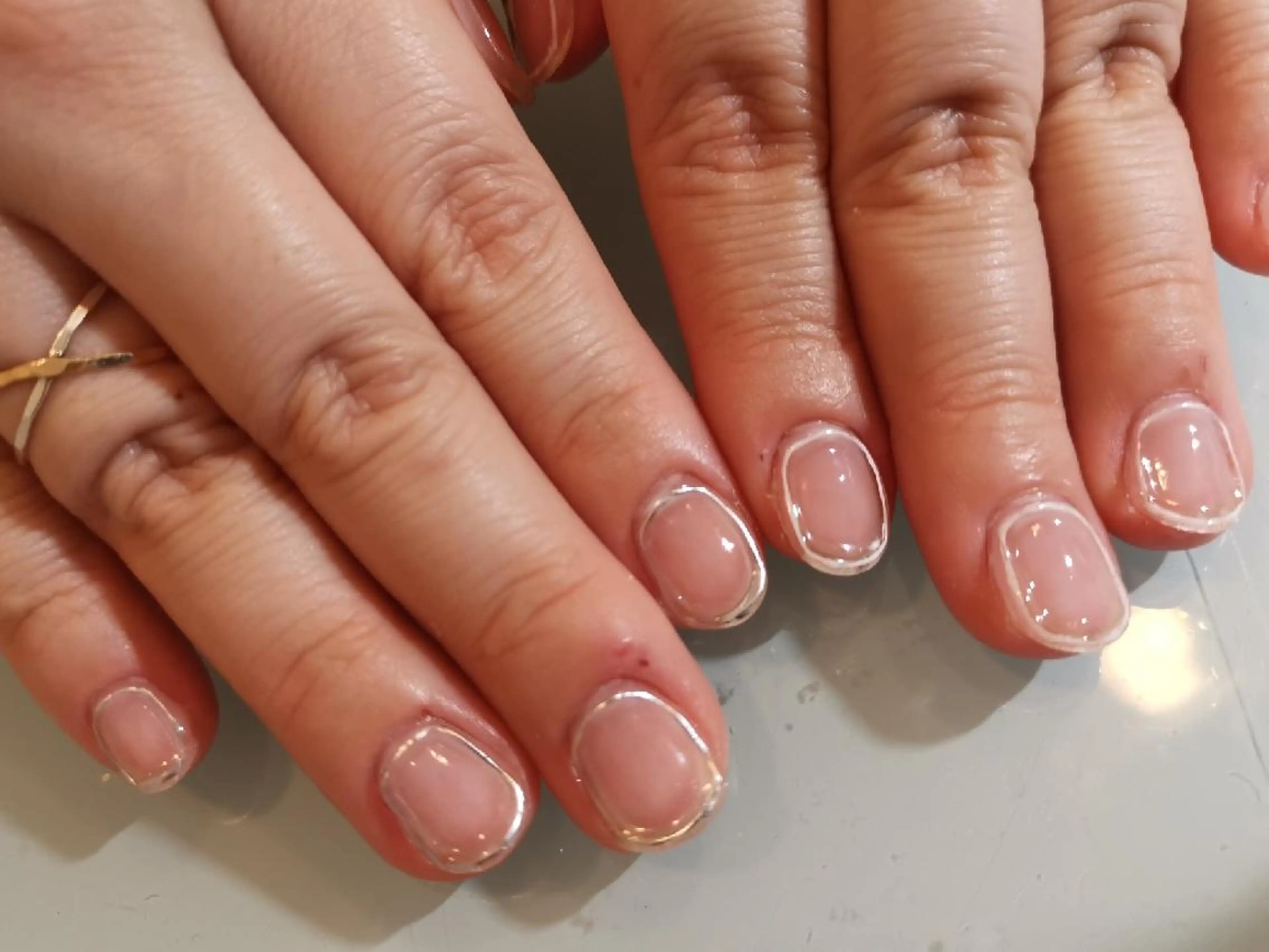 ネイル クリアネイル シルバー 人気エリア💖完全個室【ルリエ】所属・ネイルサロン Lelienルリエのネイルデザイン