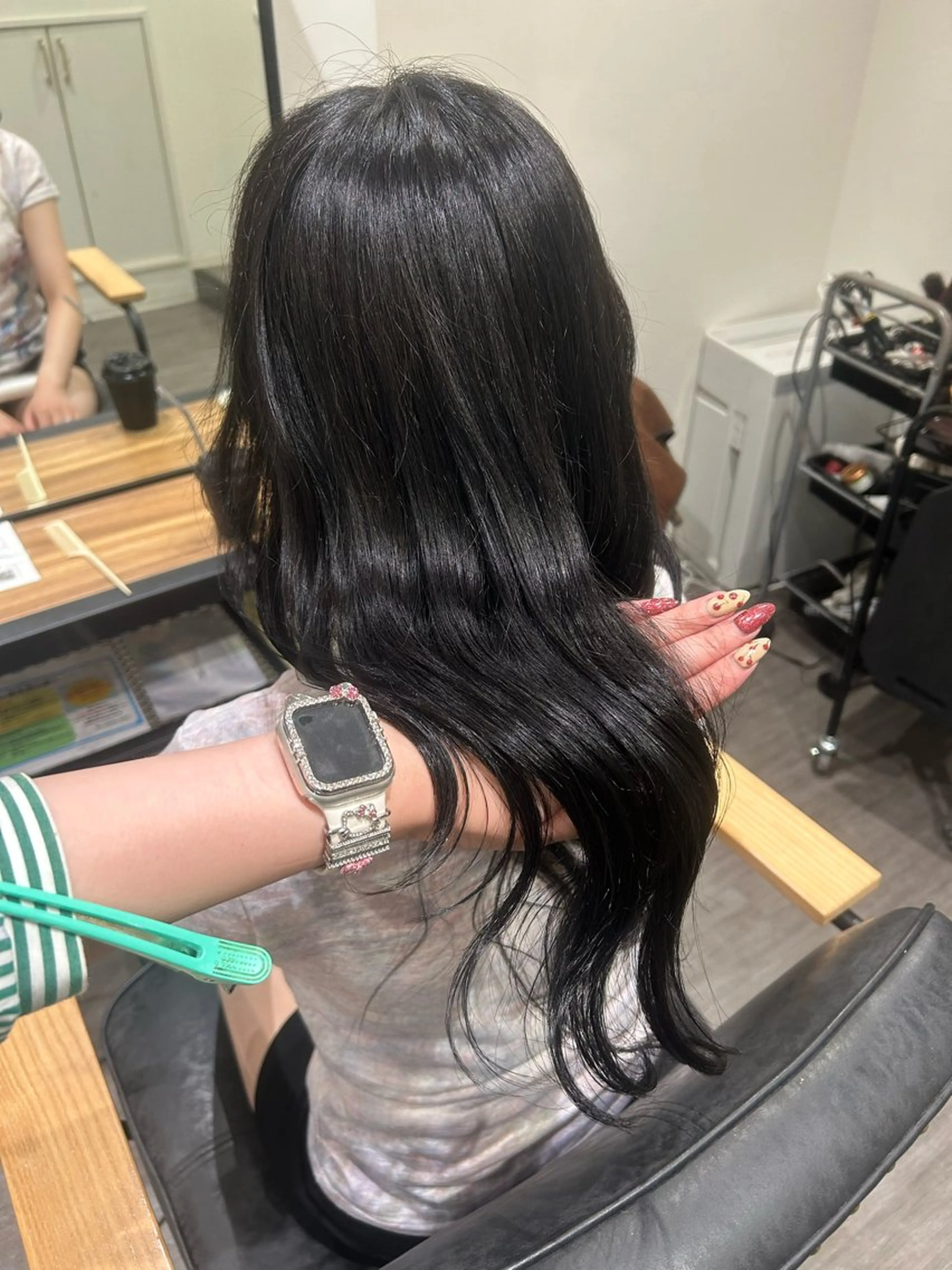 ロング カラー ヘアアレンジ 黒髪 透明感カラー ヘアカラー トリートメント カラーリスト💟草間 紫音💟のヘアスタイル