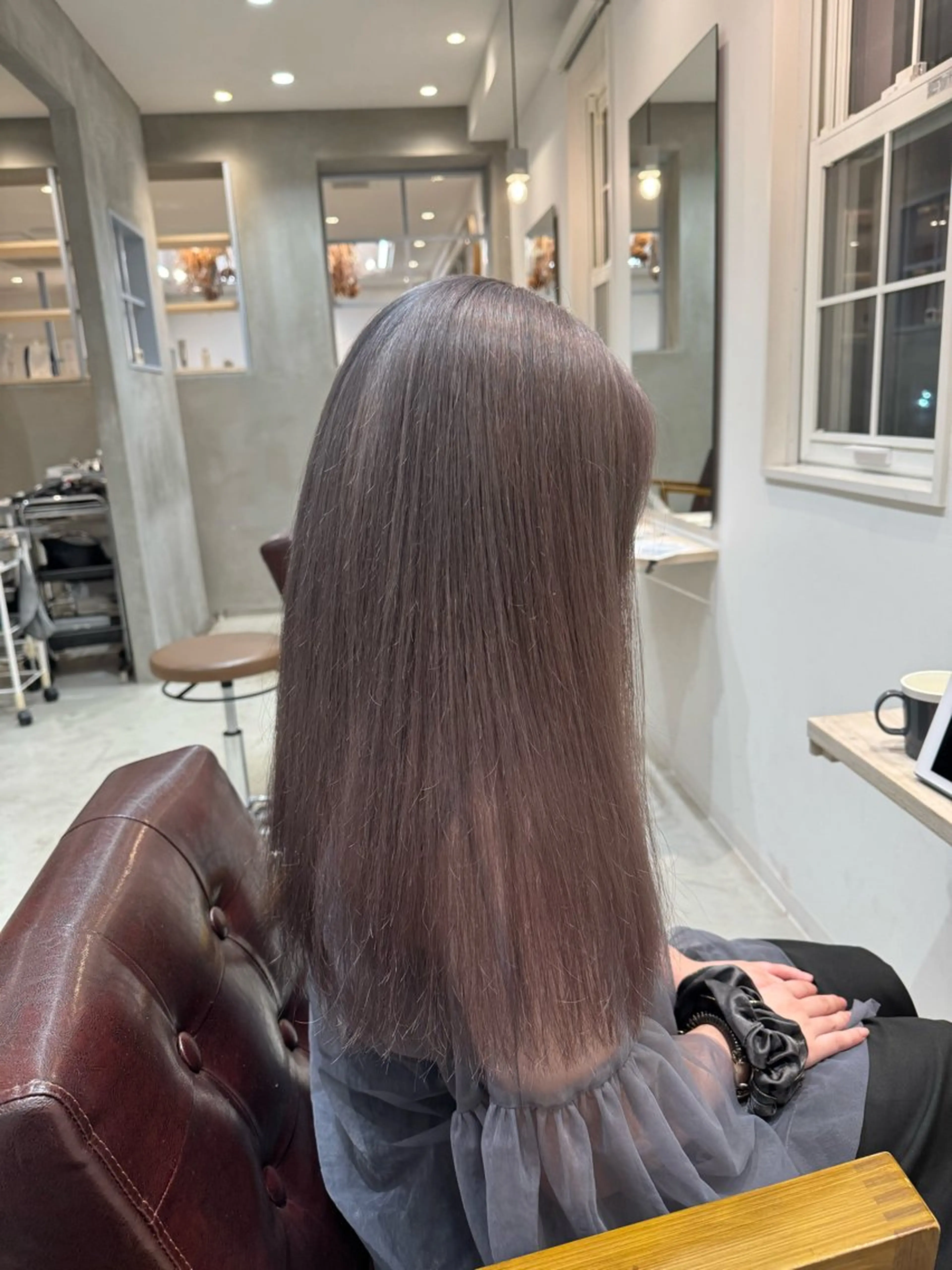 ロング カラー バレイヤージュ ベージュカラー ブリーチ ブロンド ケアブリーチ hono/ブリーチ /Lote.一宮のヘアスタイル