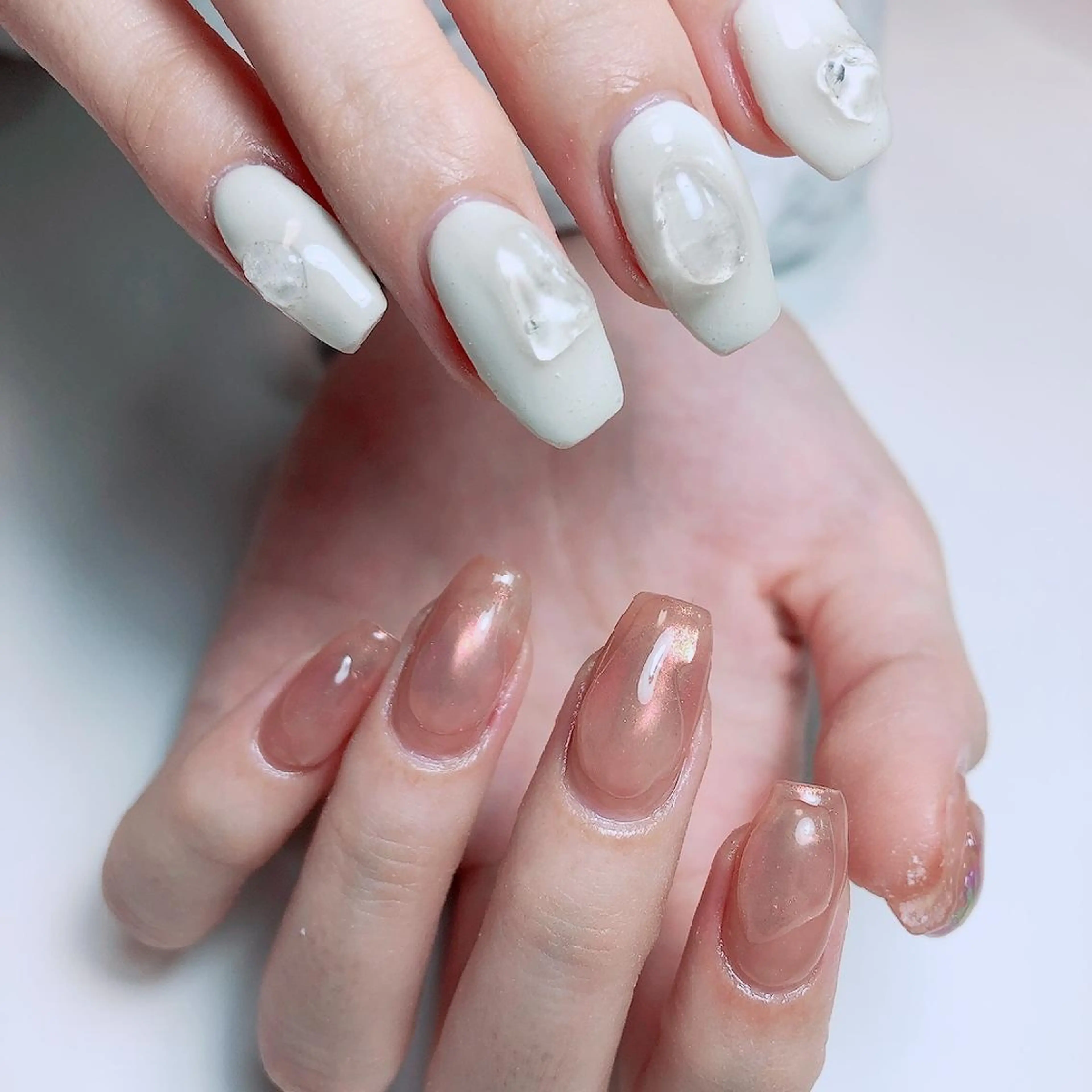 ネイル セミロング スカルプネイル ☺︎山部 志麻☺︎のネイルデザイン