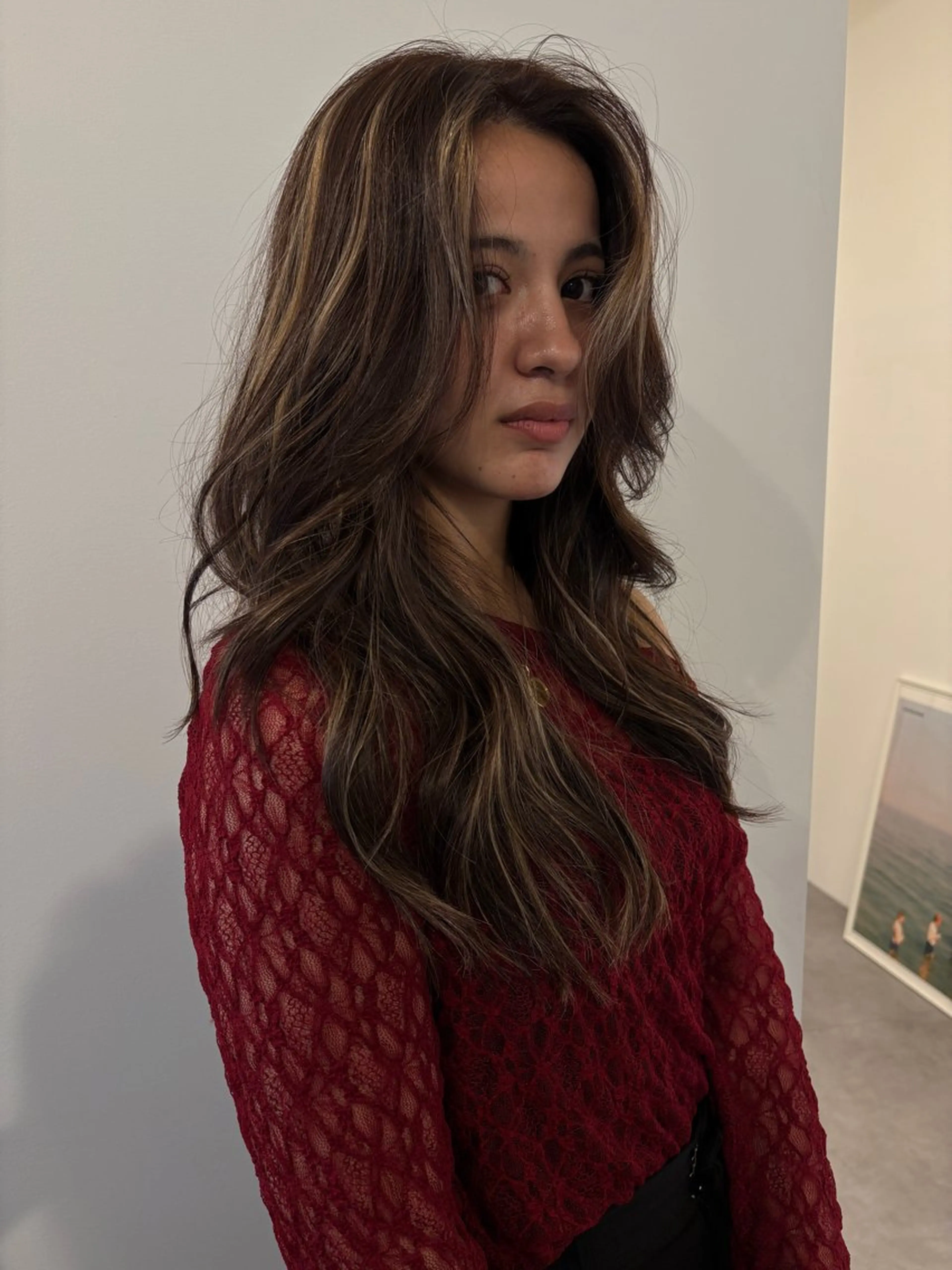カラー ハイライトカラー カラー特化美容師 オレンジカラーのヘアスタイル