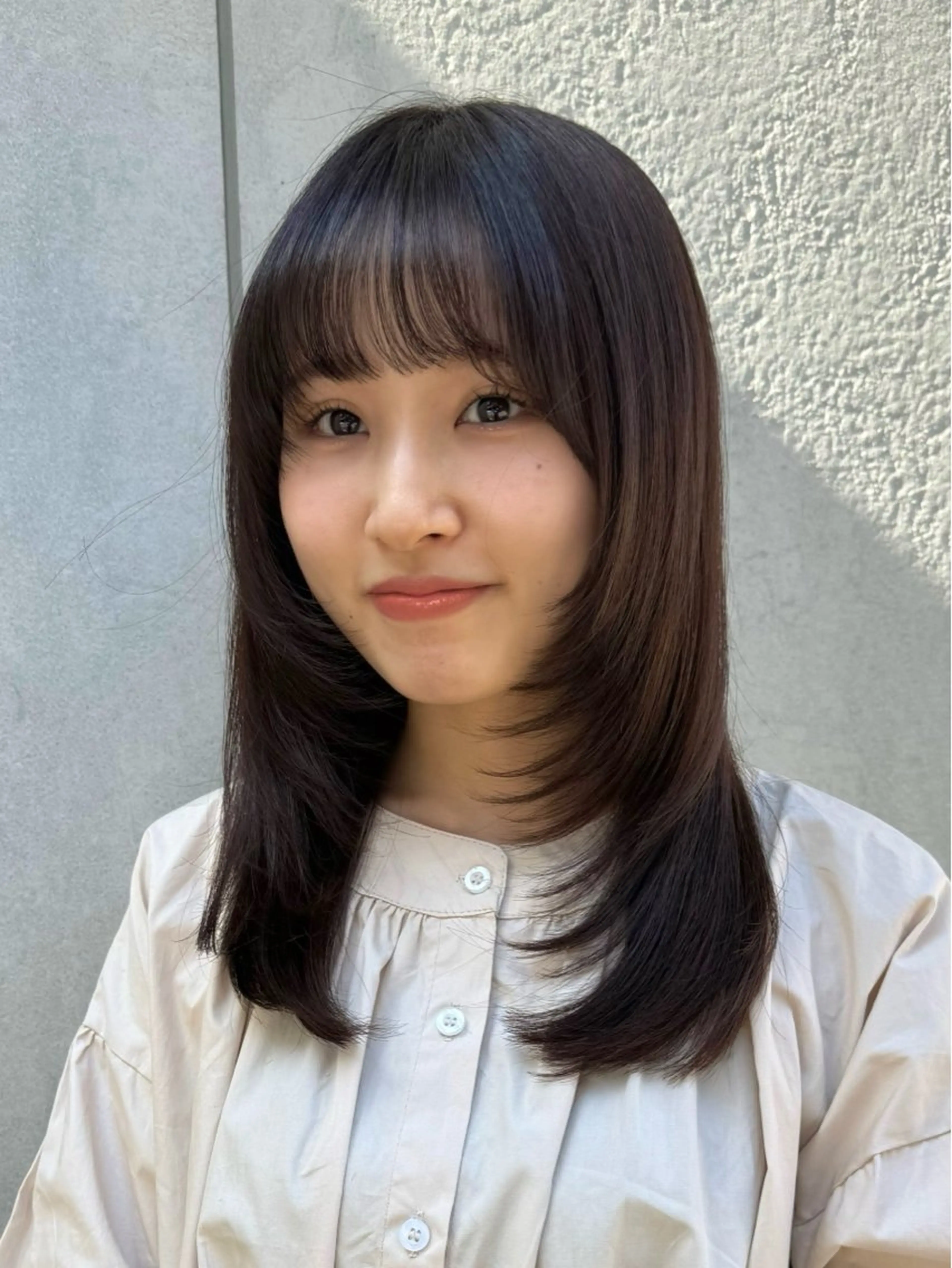 ミディアム カラー レイヤーカット NAKAI所属・ミディアムヘア🌼 さきのヘアスタイル