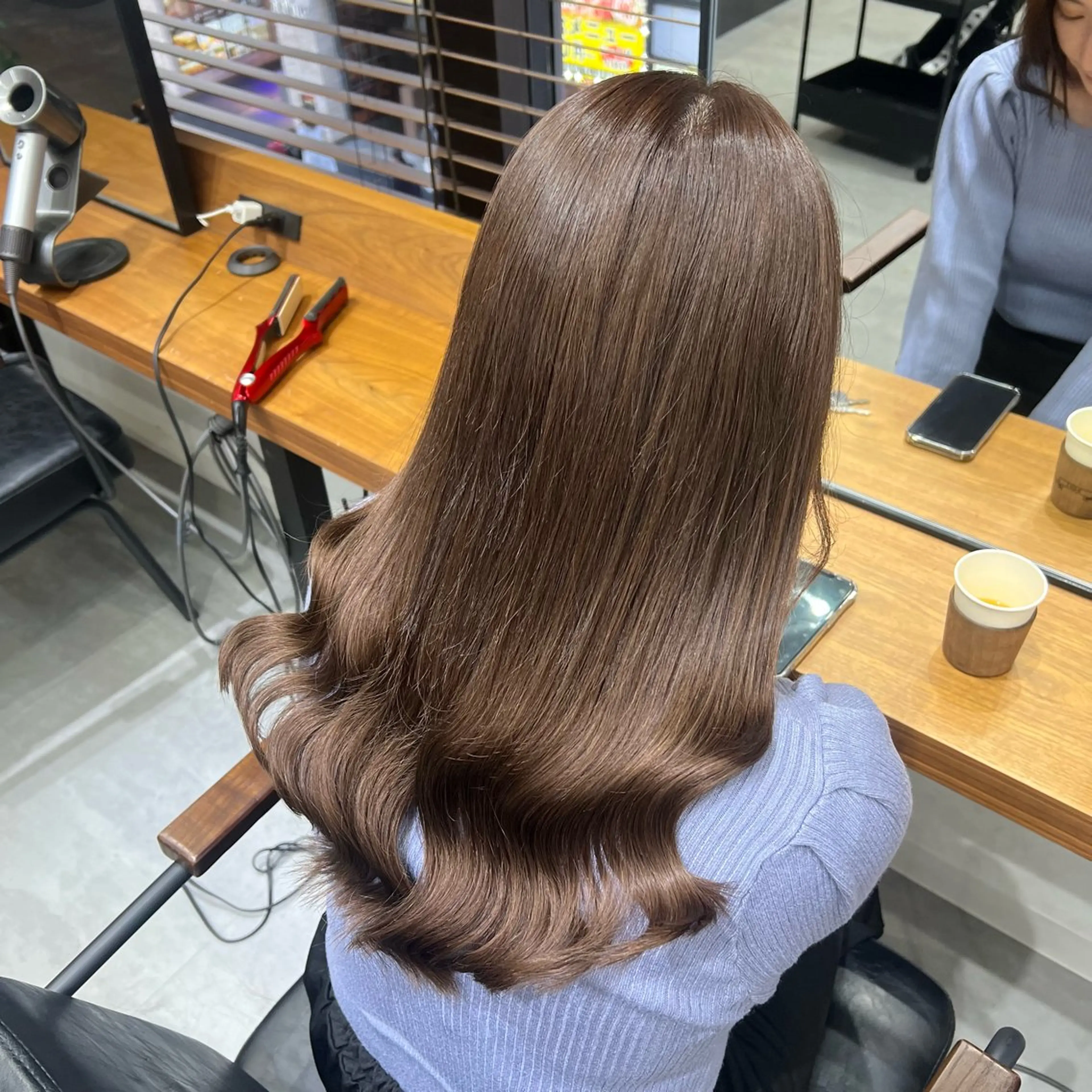 ロング カラー シールエクステ ブリーチ ブラウンカラー デザインカラー ダブルカラー カットモデル募集 八王子/kyocoのヘアスタイル
