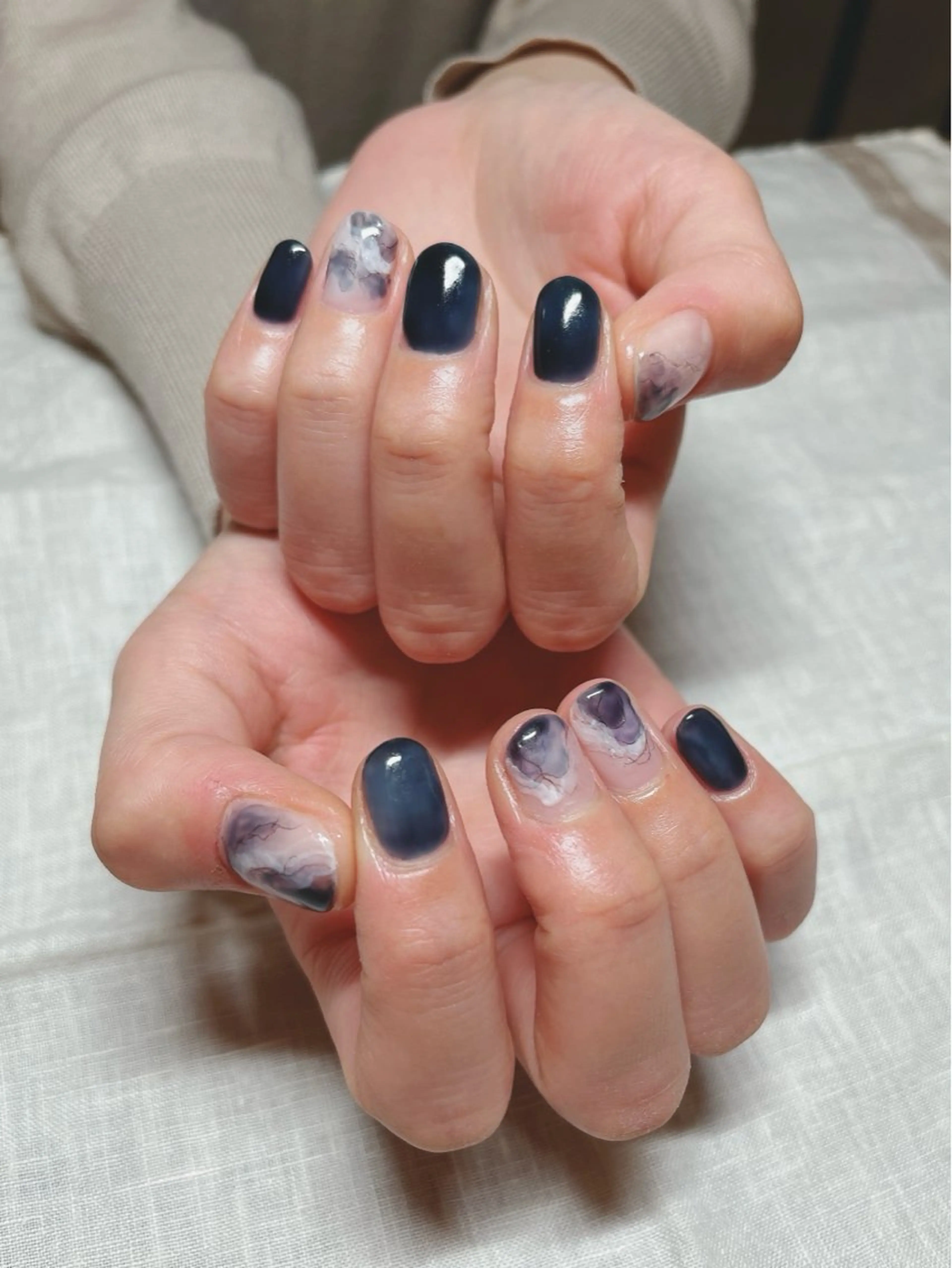 ネイル 持ち込み ニュアンスネイル ワンカラーネイル atelier mofのネイルデザイン