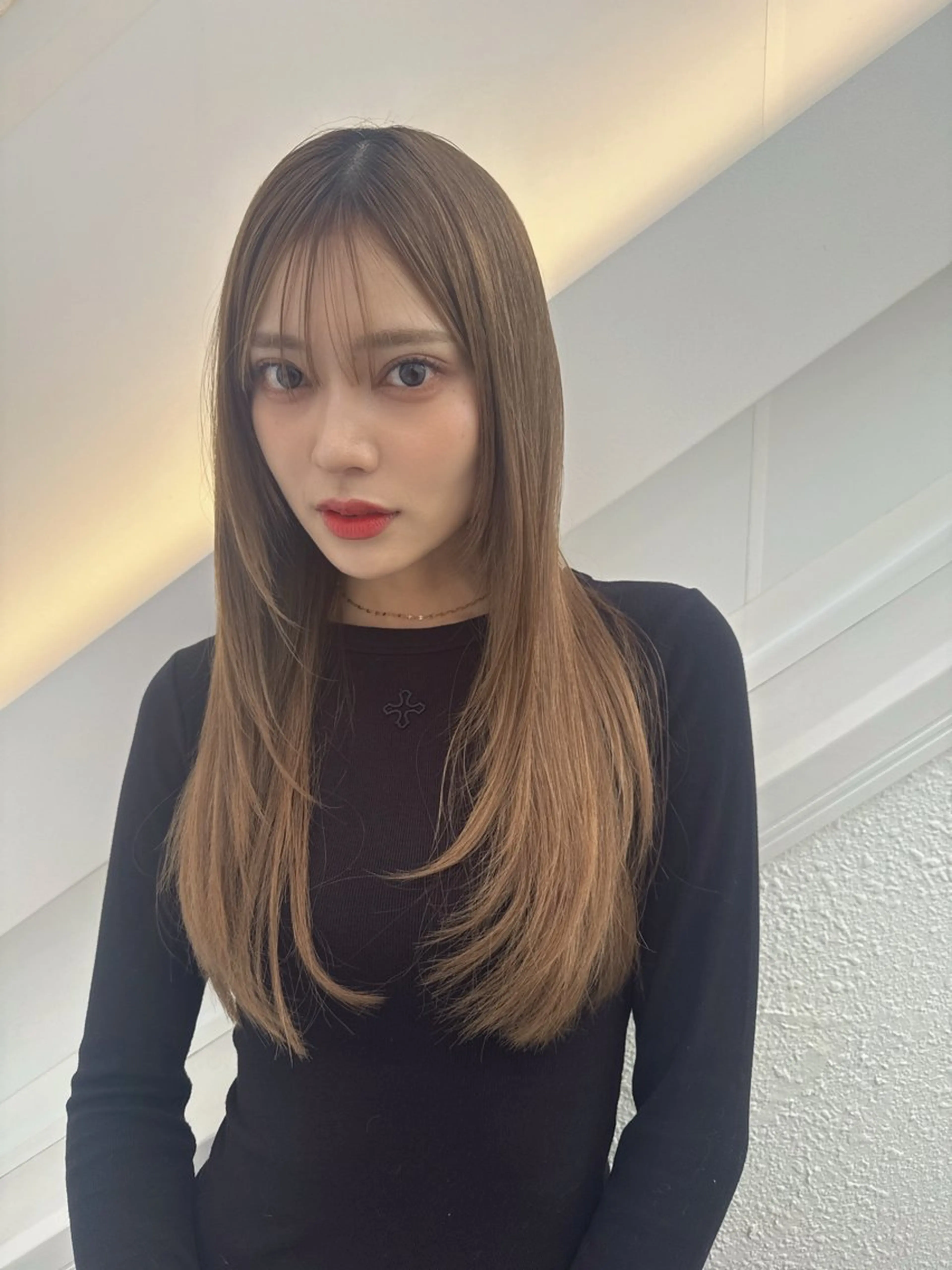 ロング カラー ベージュカラー 透明感カラー レイヤーカット 小顔カット カット ヘアカラー トリートメント 💎透明感カラー特化 💎TAISEIのヘアスタイル