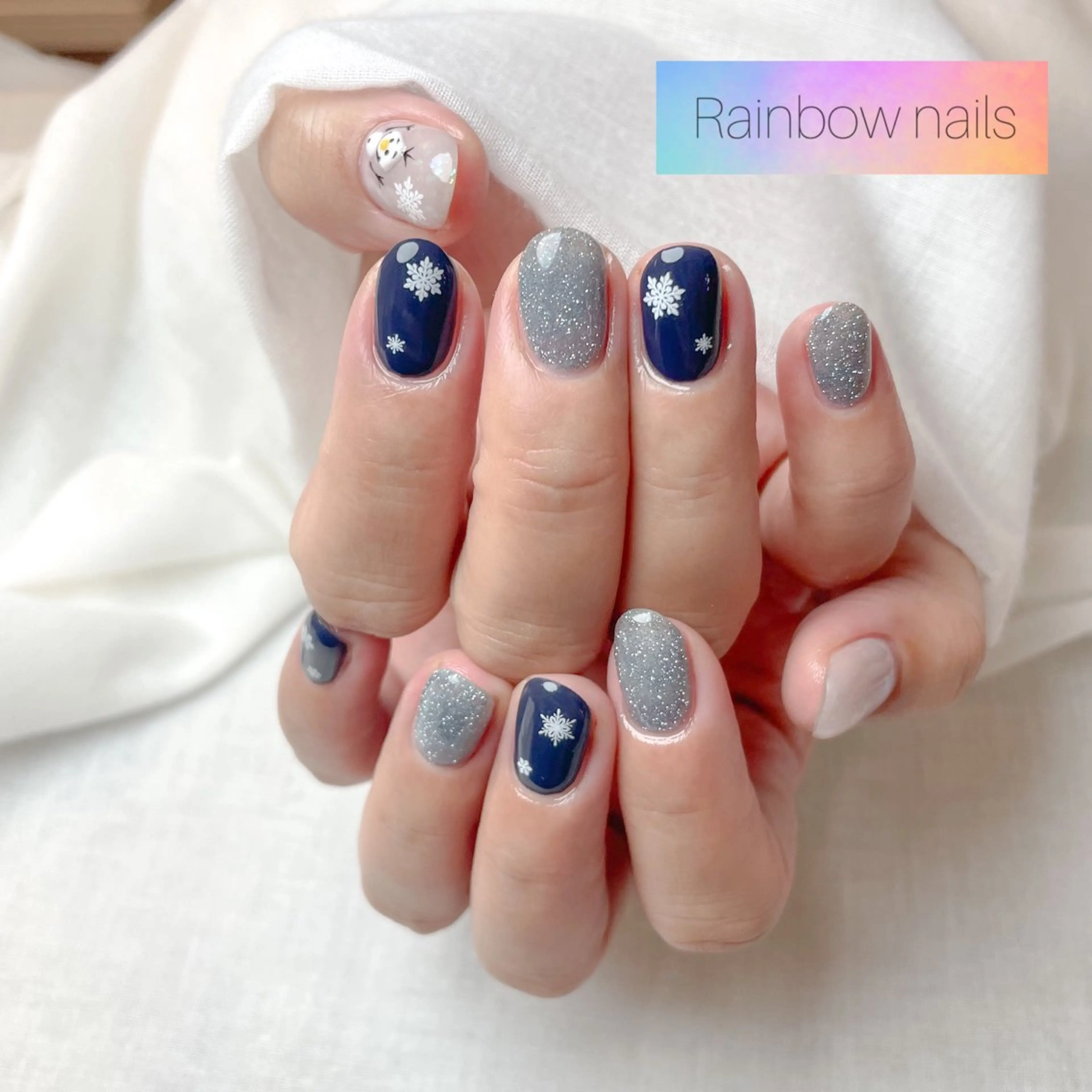 ネイル Rainbow nailsくろちゃんのネイルデザイン