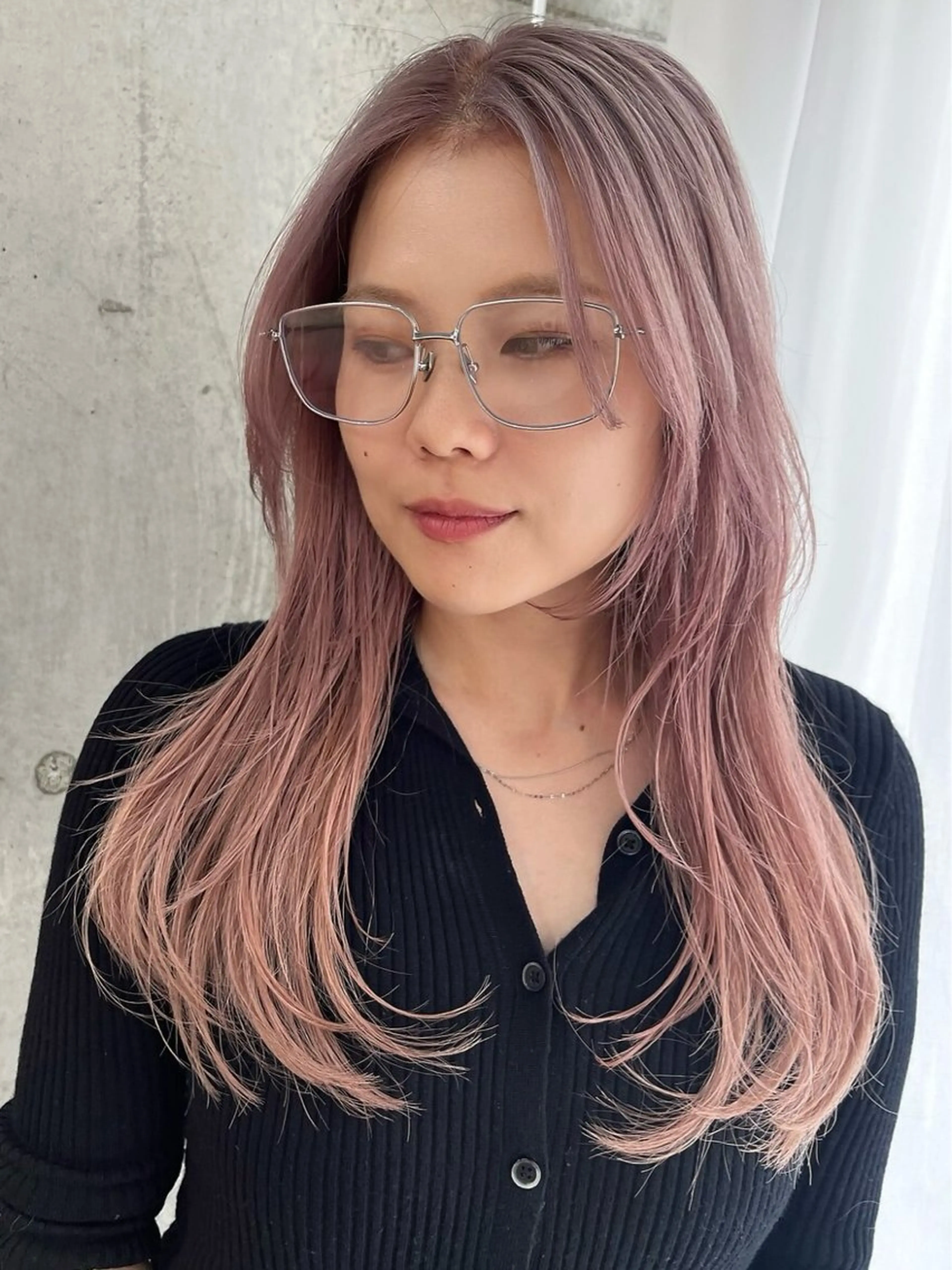 ロング カラー バレイヤージュ ブリーチ ケアブリーチ ハイライトカラー インナーカラー ヘアカラー lani 天神大名/ブリーチのヘアスタイル