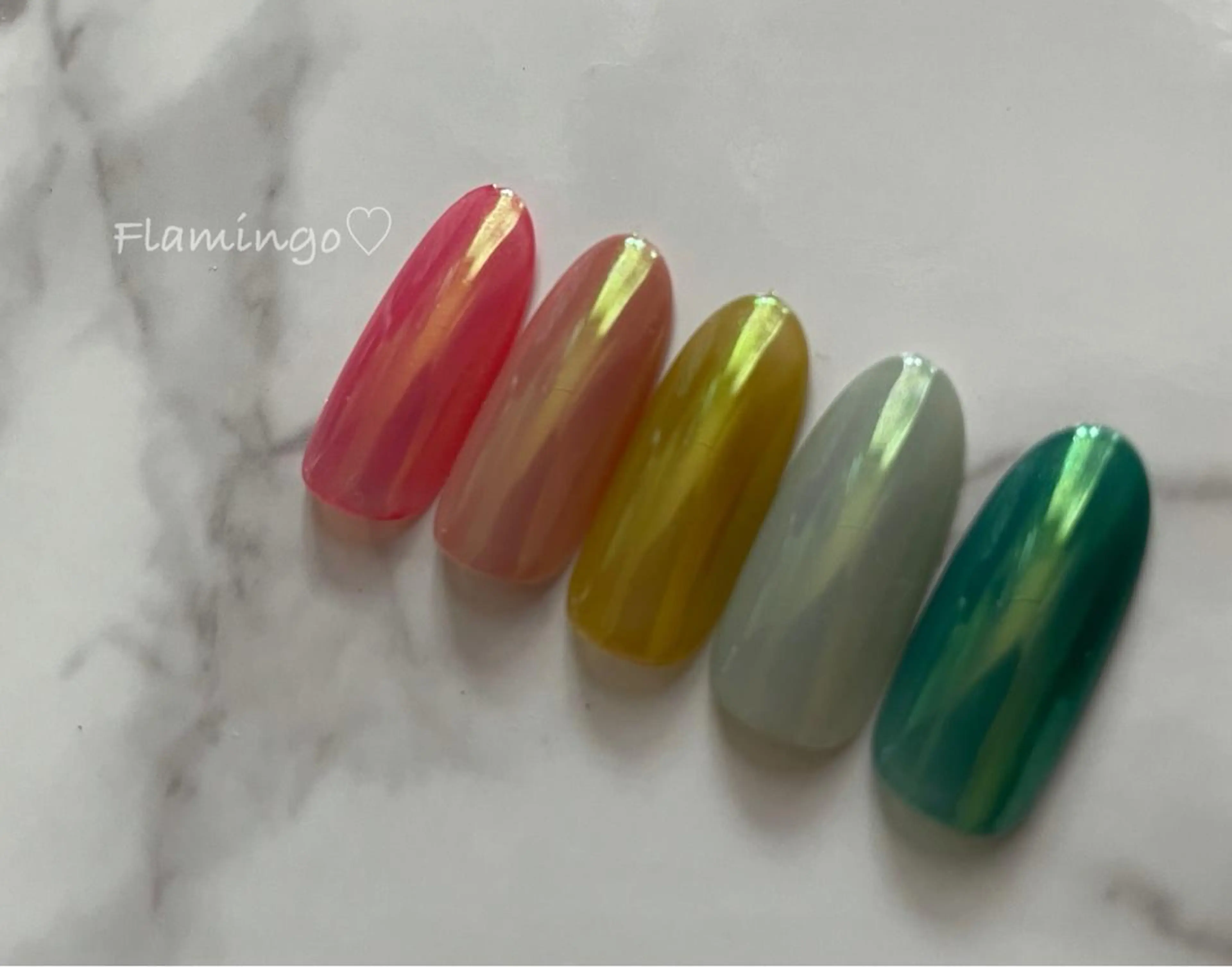 ネイル ジェルネイル ミラーネイル ニュアンスネイル ワンカラーネイル シンプルネイル シンプル／上品／爪育 ☺︎Flamingoのネイルデザイン