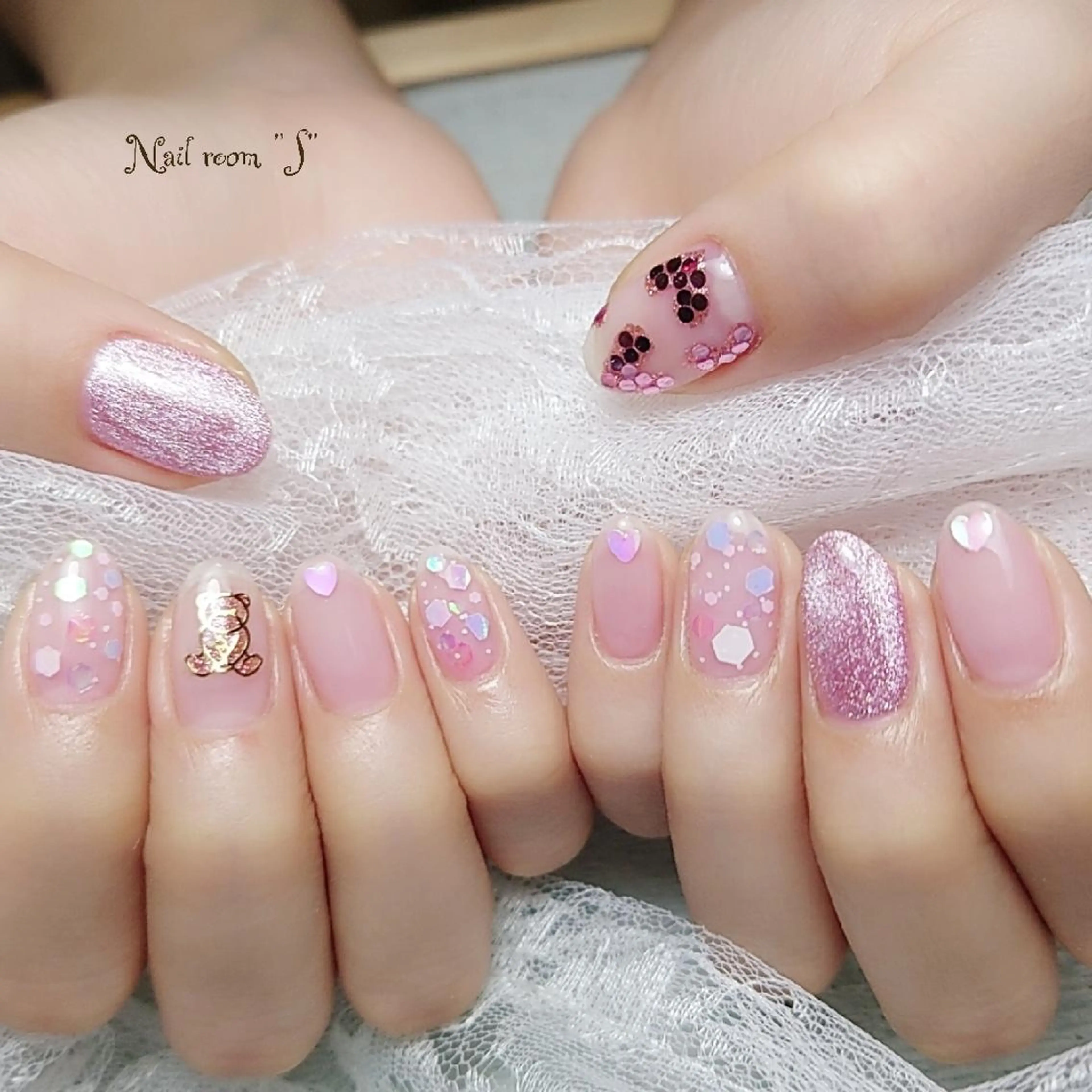 ネイル ピンク Nail room  "S"  SAKAIのネイルデザイン