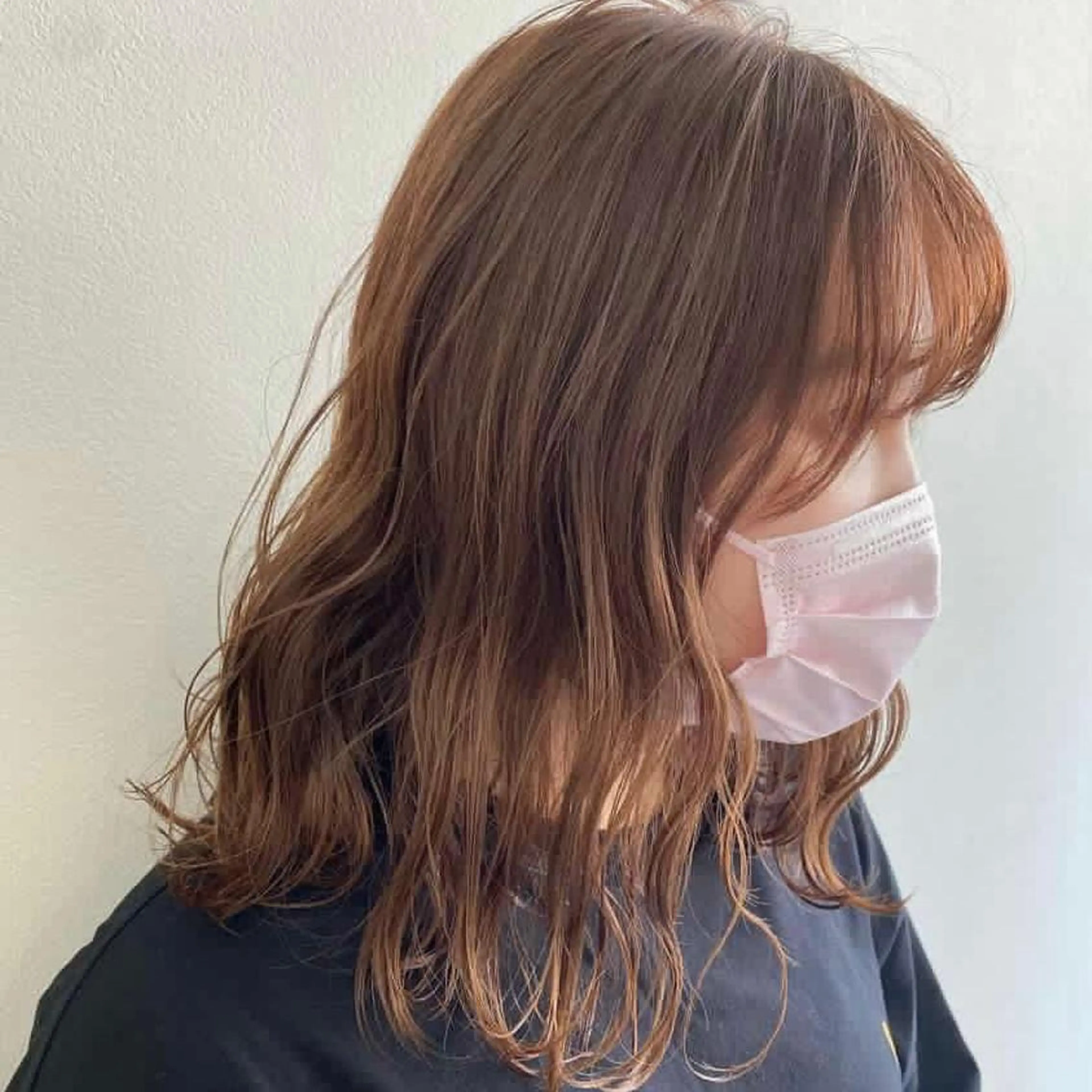 セミロング カラー パーマ ヘアアレンジ ベージュカラー 押切 響 のヘアスタイル