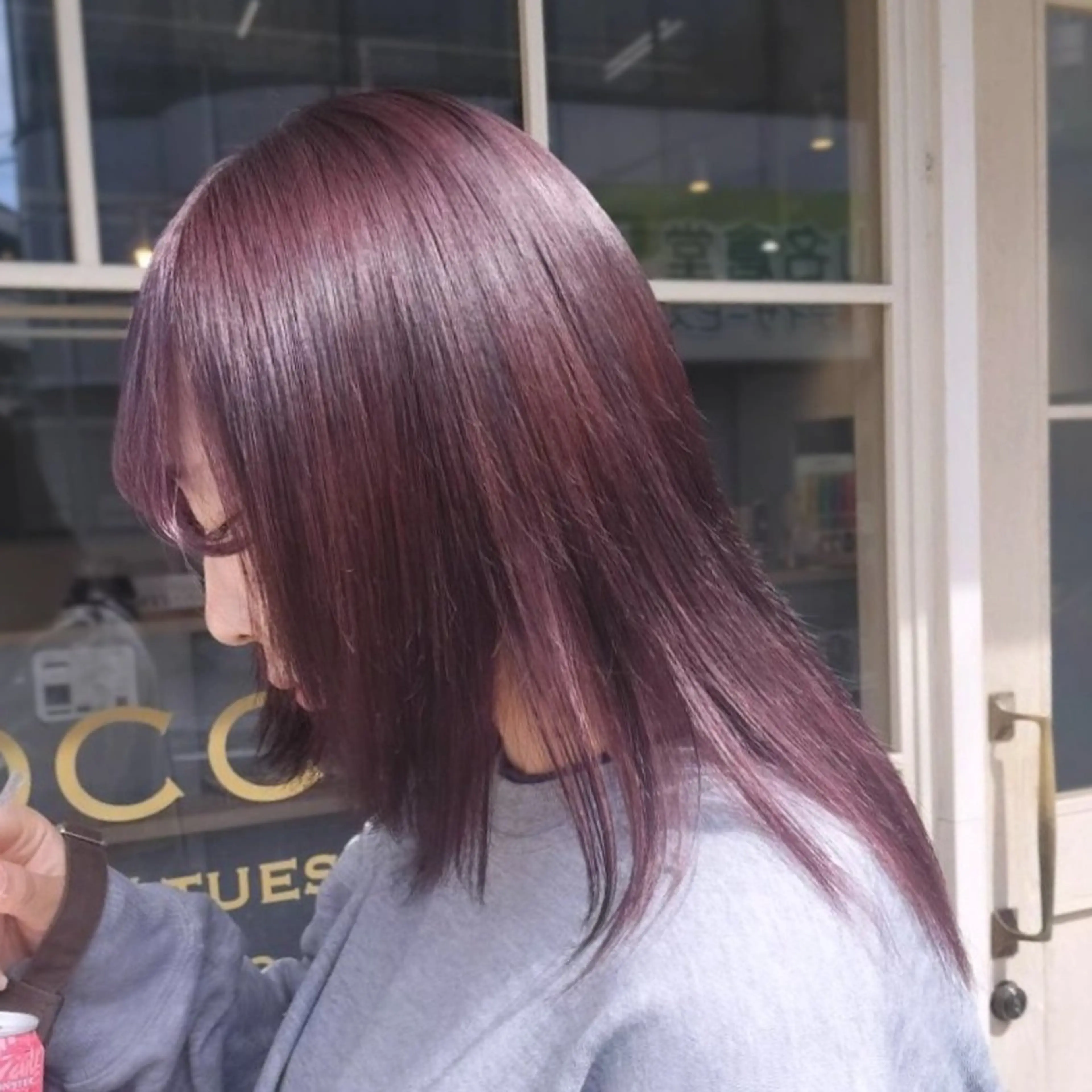 セミロング カラー ヘアカラー ROCCO ひなこのヘアスタイル