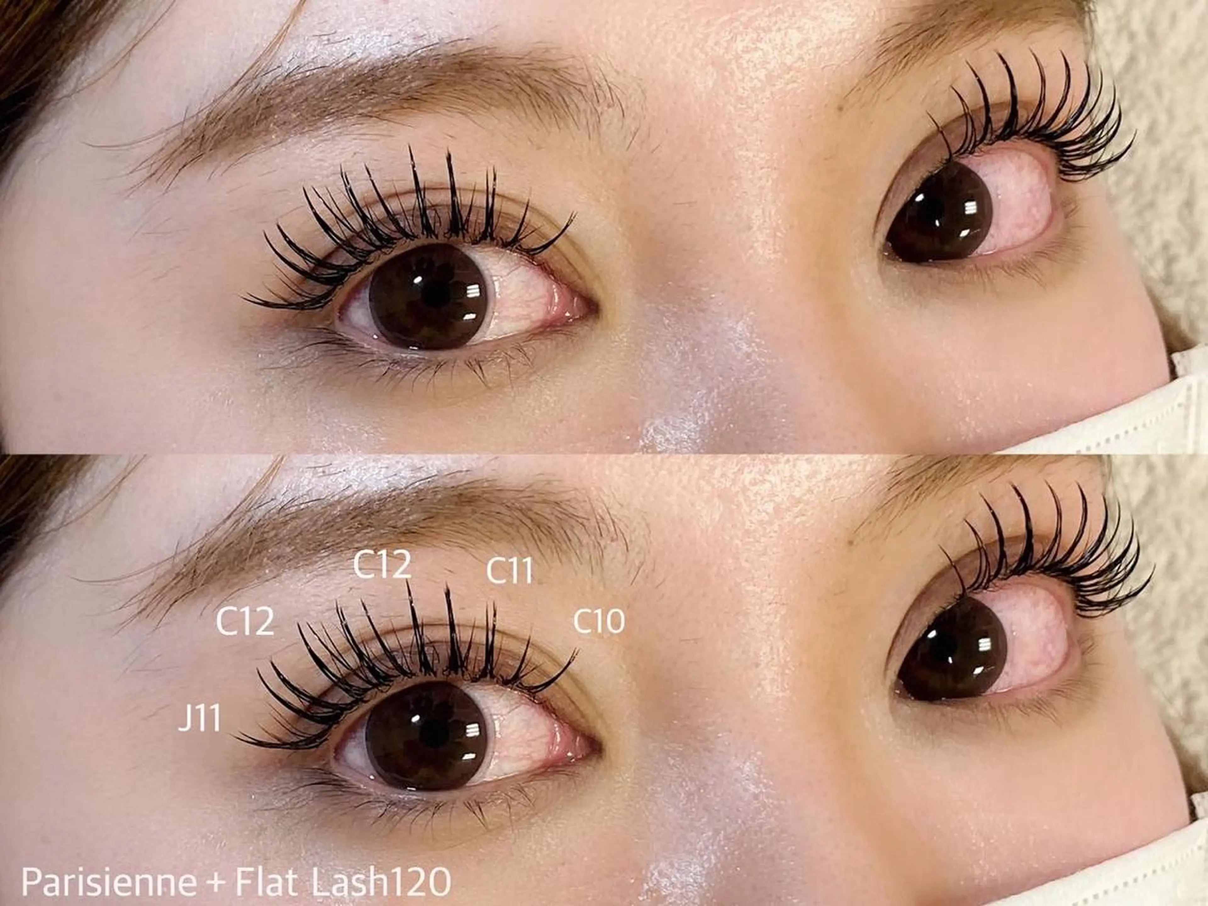 マツエク・マツパ 束感まつ毛 韓国風マツエク パリジェンヌラッシュリフト まつげパーマ 下まつげエクステ マツパ viviAiles ♡⃛ Ruiのマツエク・マツパデザイン