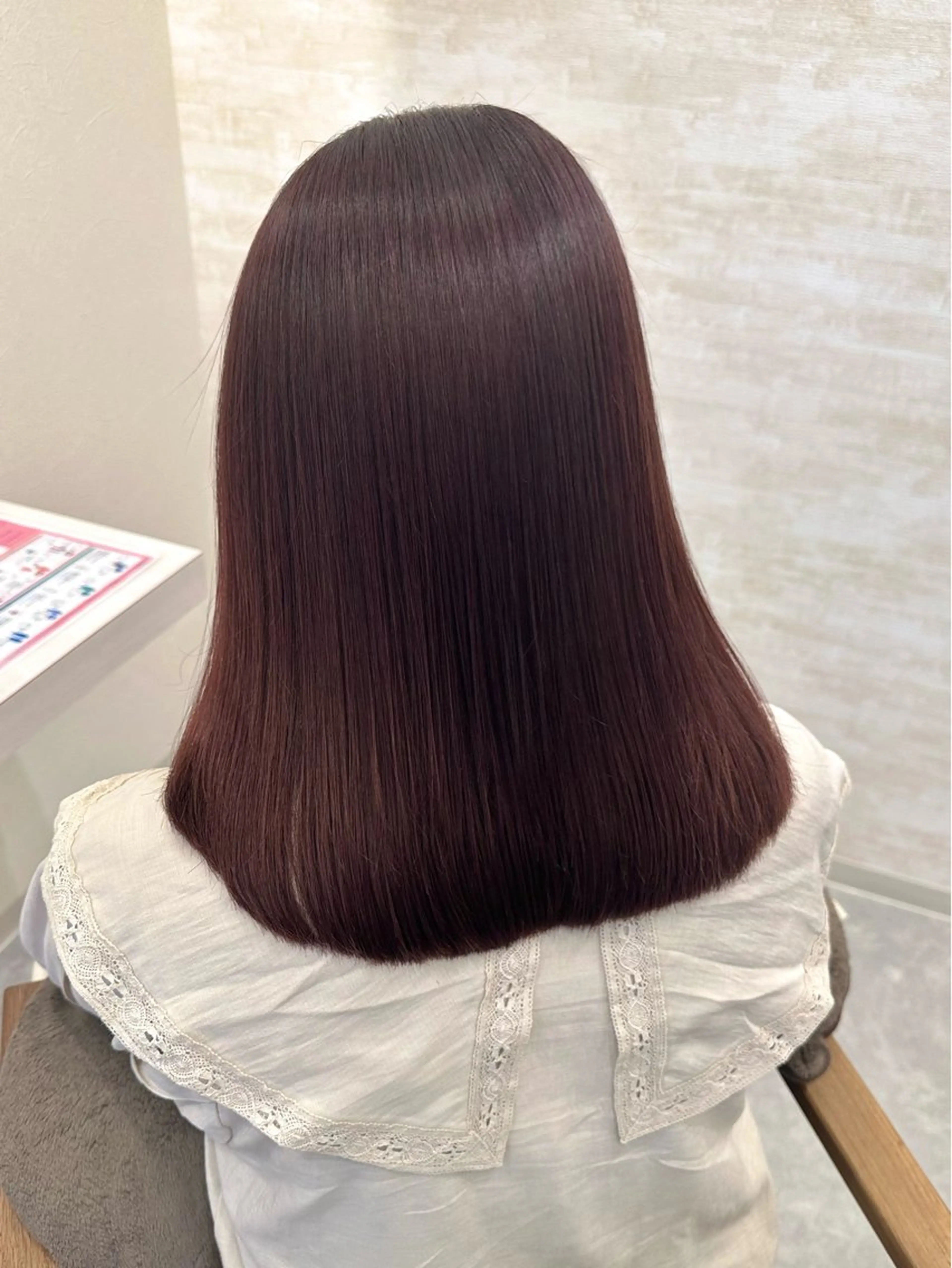 ミディアム カット ヘアカラー トリートメント 髪質改善&ヘアケア 永山若奈のヘアスタイル