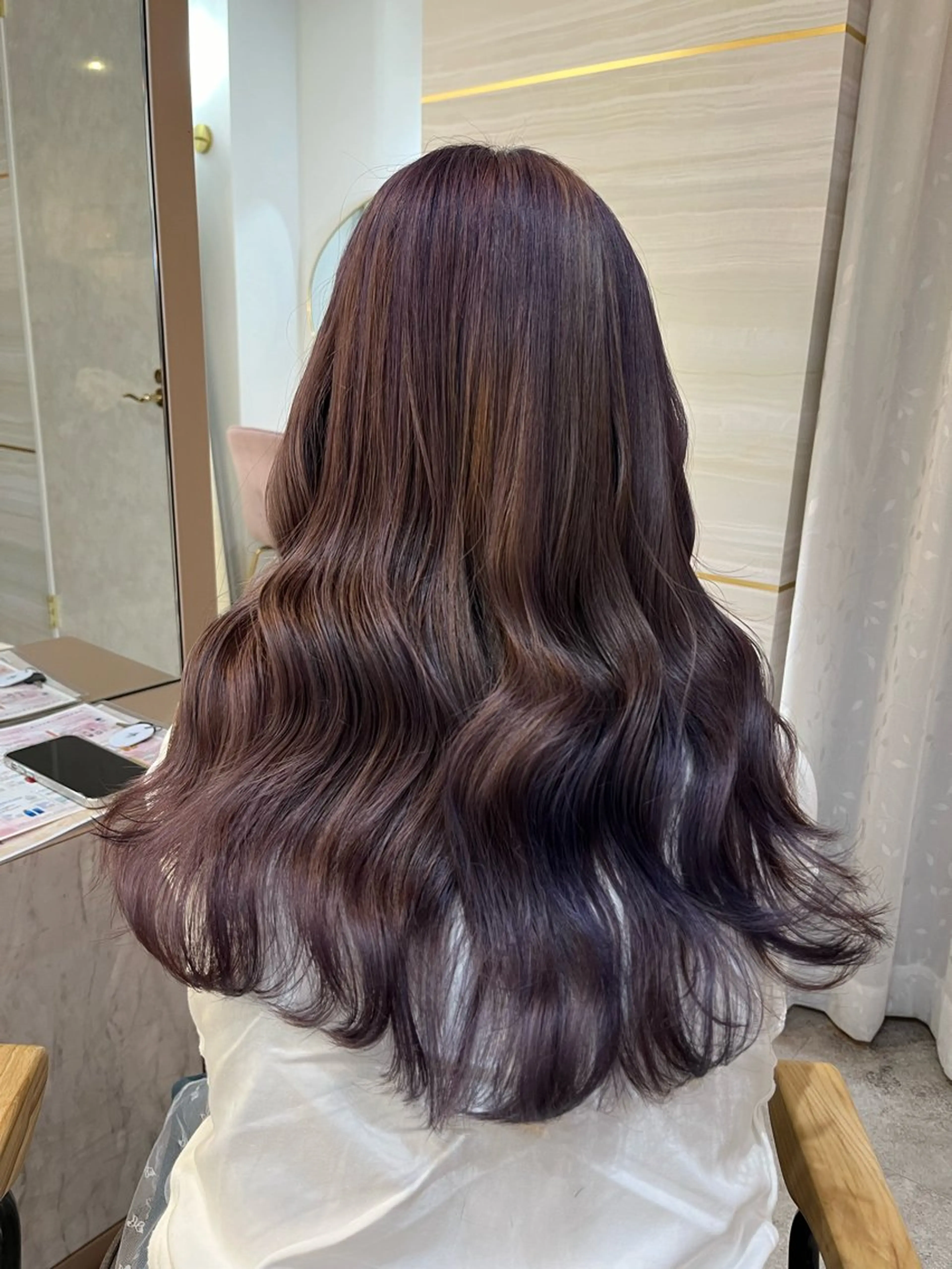 ロング カラー グレージュ ラベンダーカラー ラベンダーグレージュ ラベンダーグレー ヘアカラー 💙Ami💙 elubylovisのヘアスタイル
