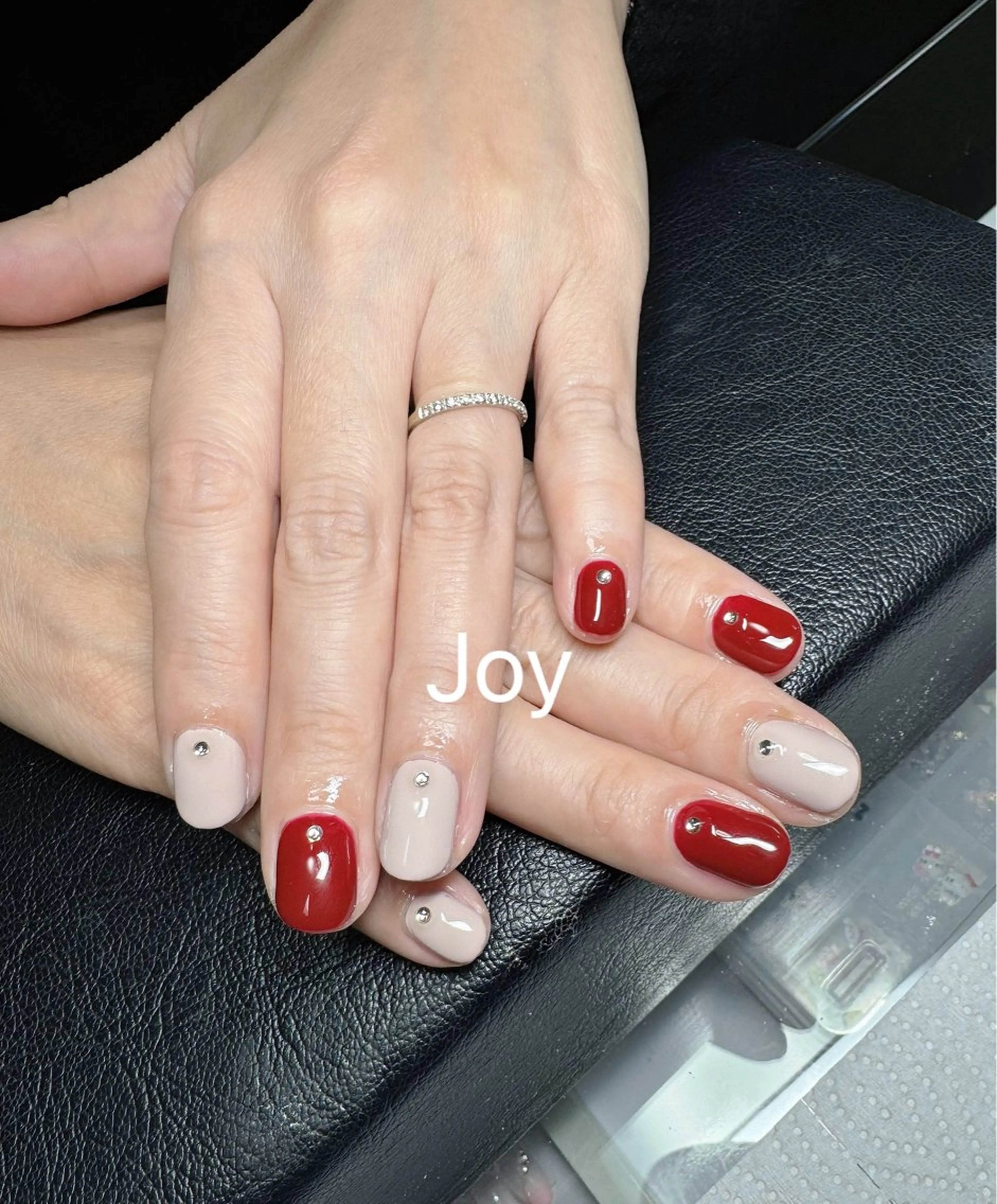 ネイル ジェルネイル ワンカラーネイル シンプルネイル ストーンネイル Nail Salon JOYのネイルデザイン