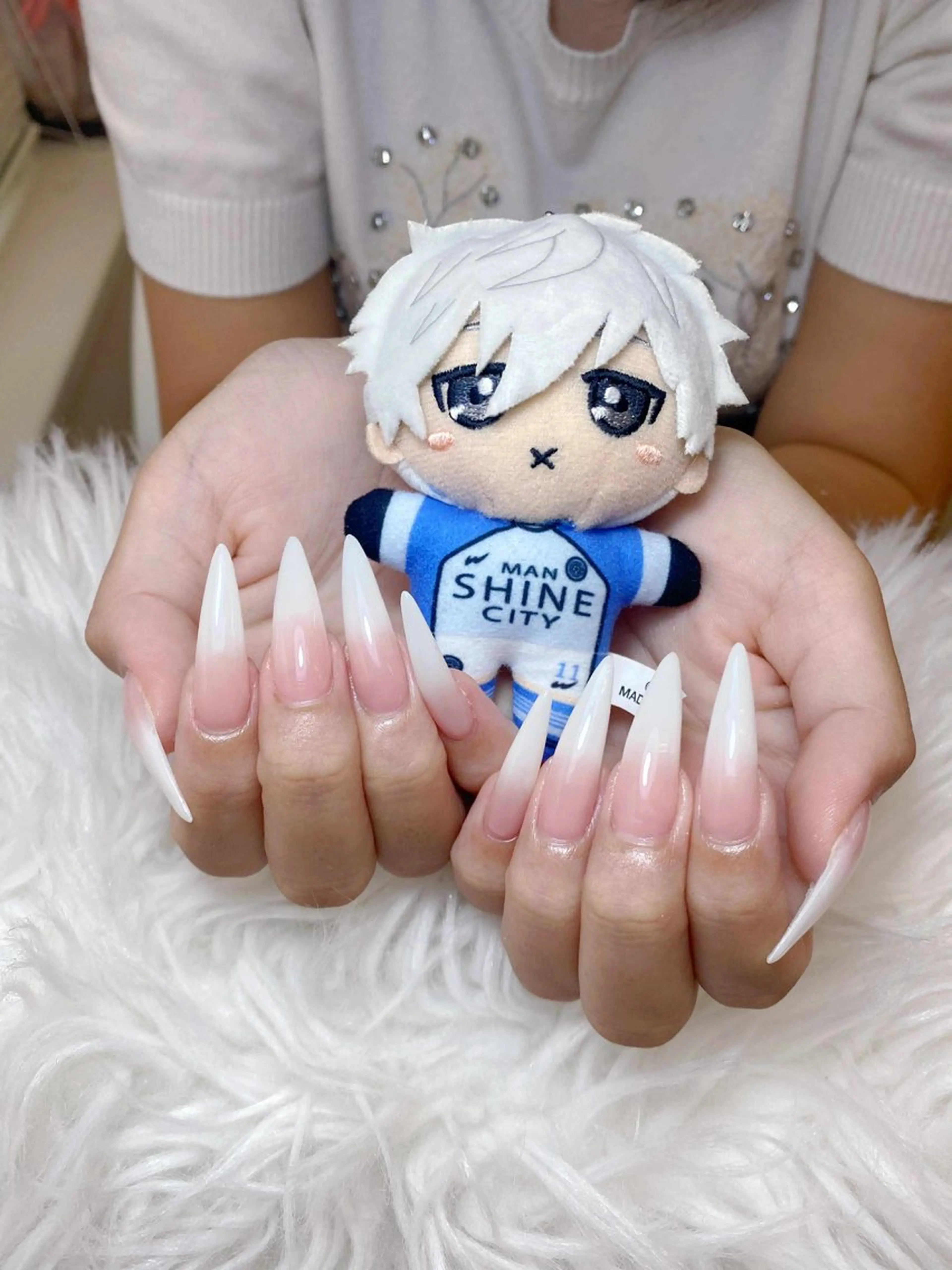 ネイル アートネイル オーロラネイル チークネイル 長さ出し フットネイル ハンドネイル Noiranail_ studio川越西口のネイルデザイン