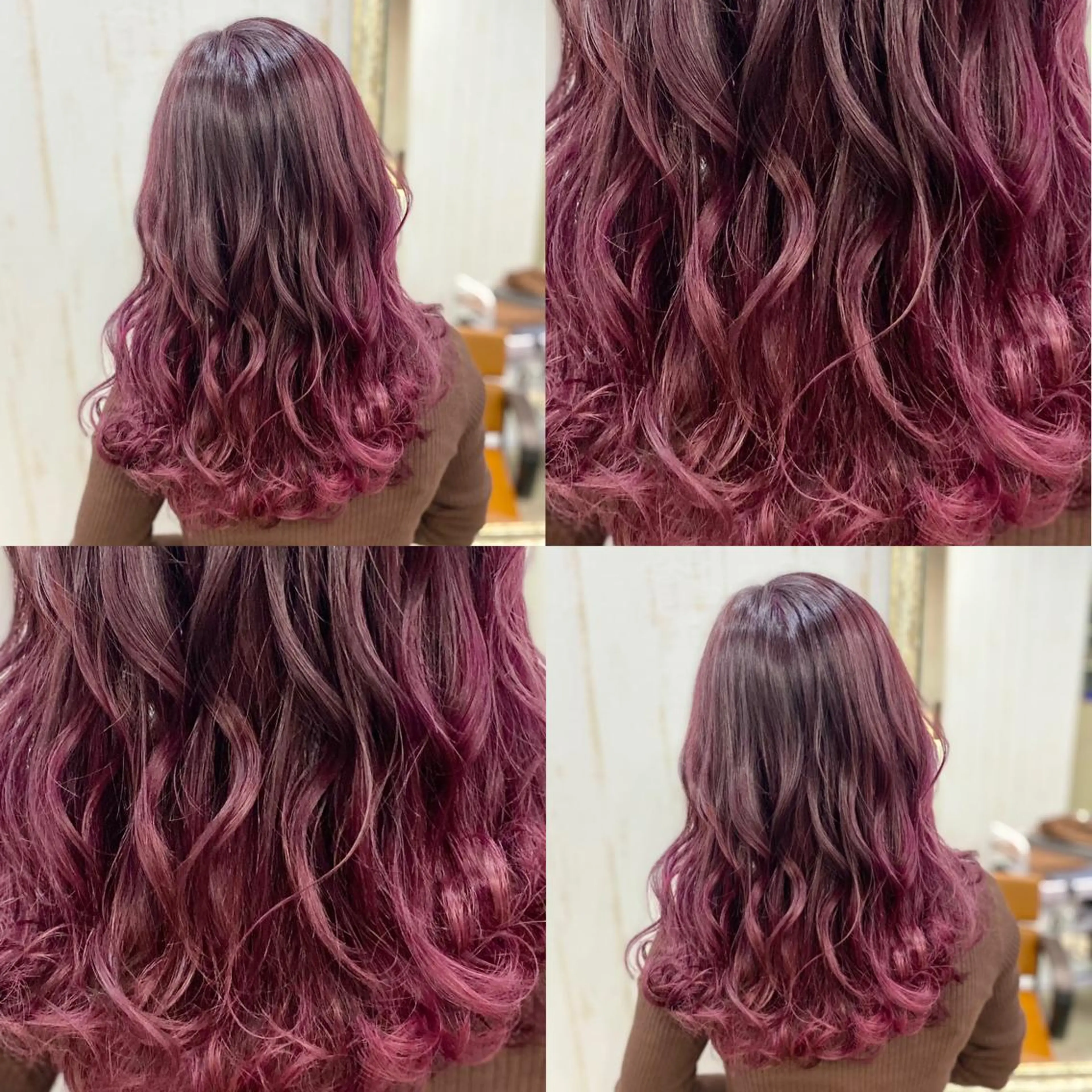 セミロング カラー ハイトーン💫 エクステ💫maiのヘアスタイル