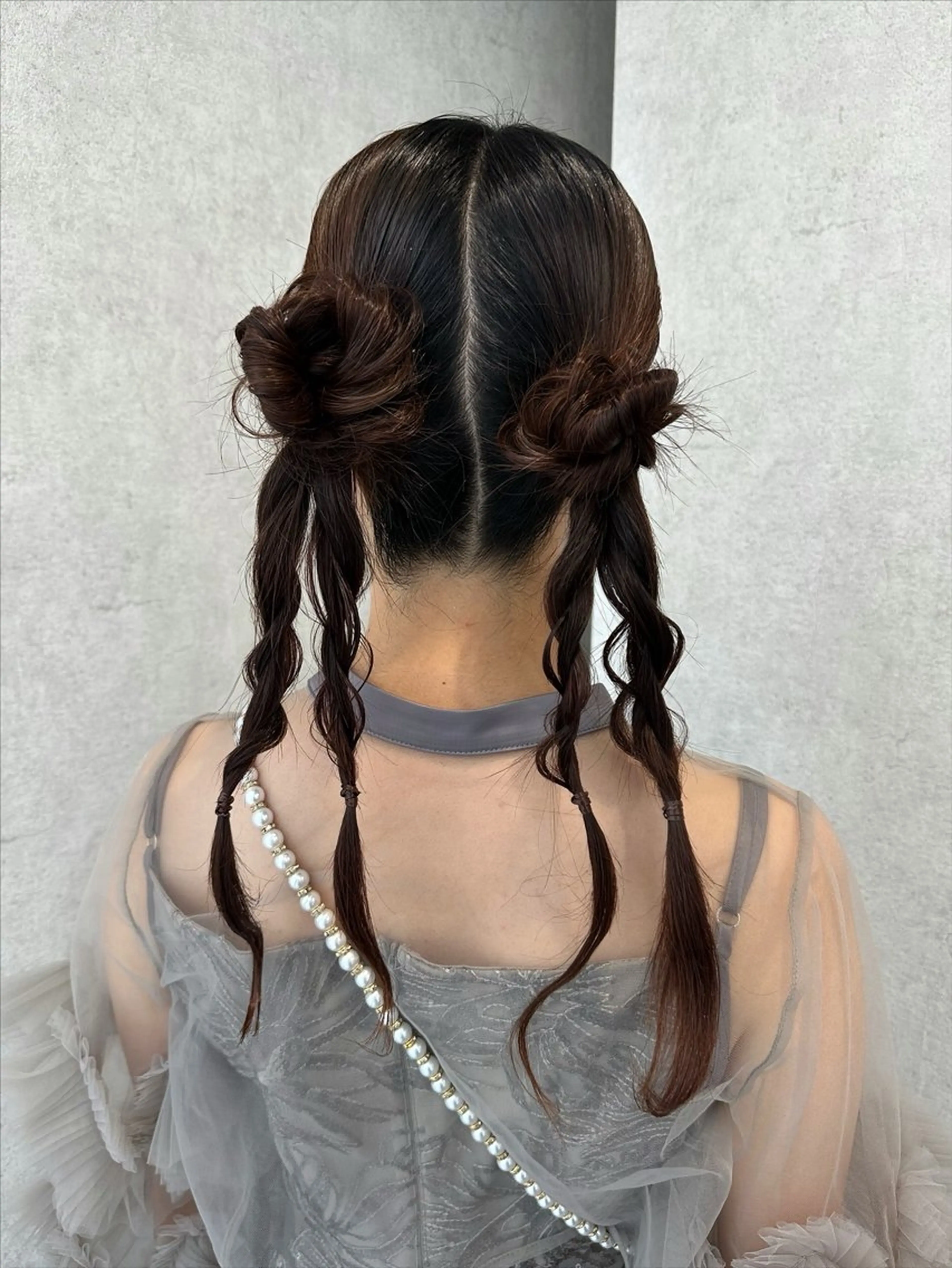 ロング ヘアアレンジ ヘアセット v-lab studio所属・韓国レイヤーカット/ 艶カラー/ noaのヘアスタイル