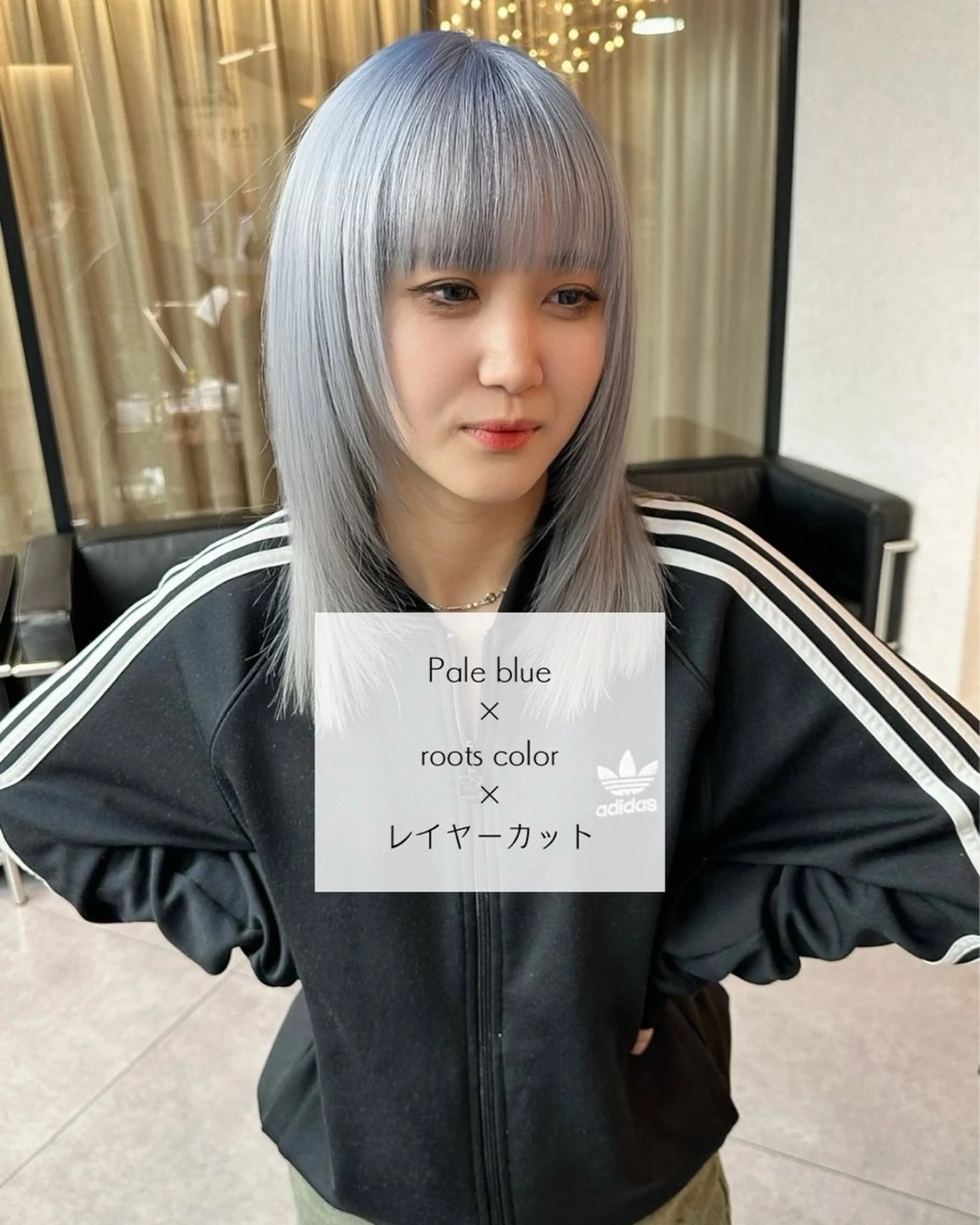 セミロング カラー ウルフとハイトーン みっちー✂️のヘアスタイル