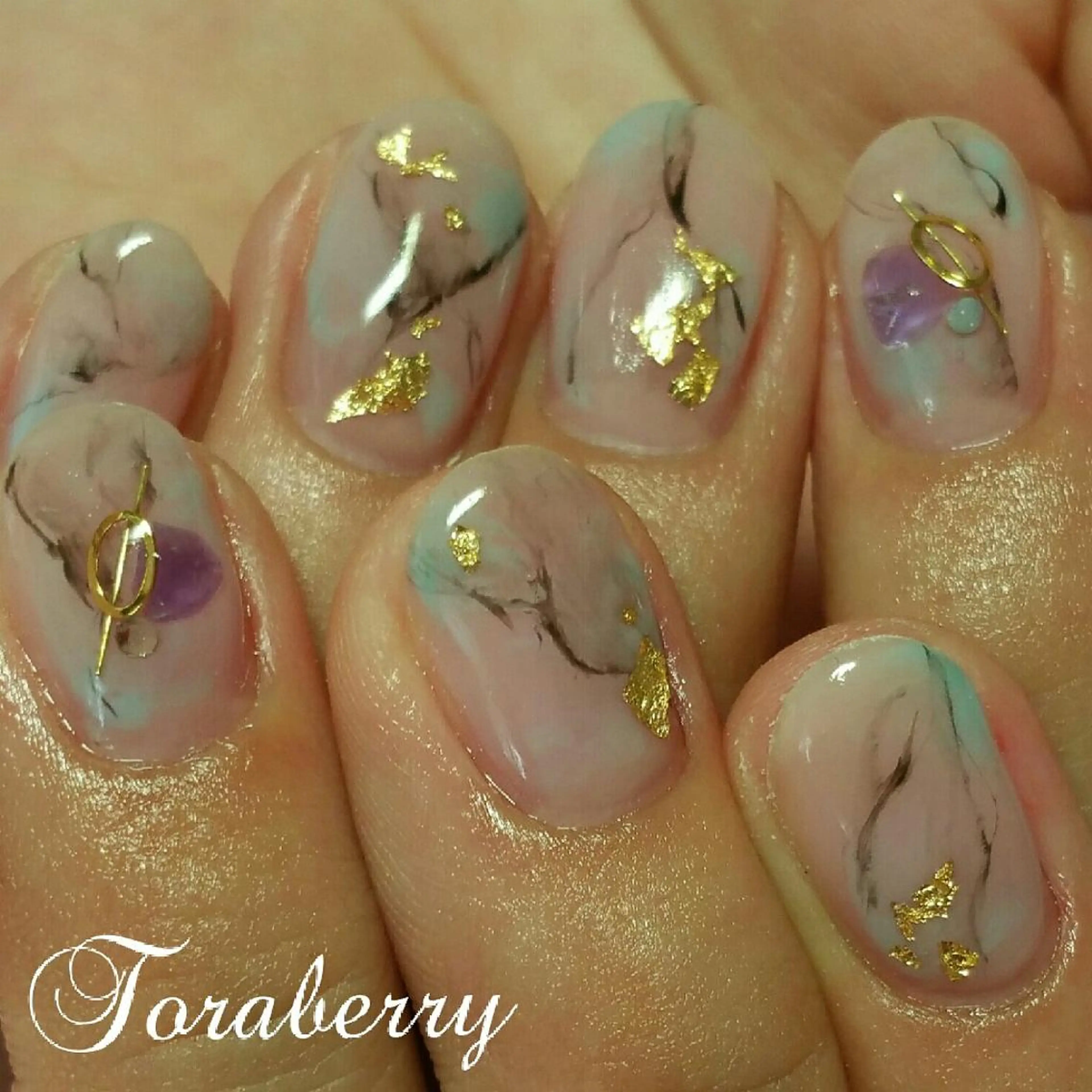 ネイル 大理石ネイル(マーブル) ハンドネイル ネイリスト なつみのネイルデザイン