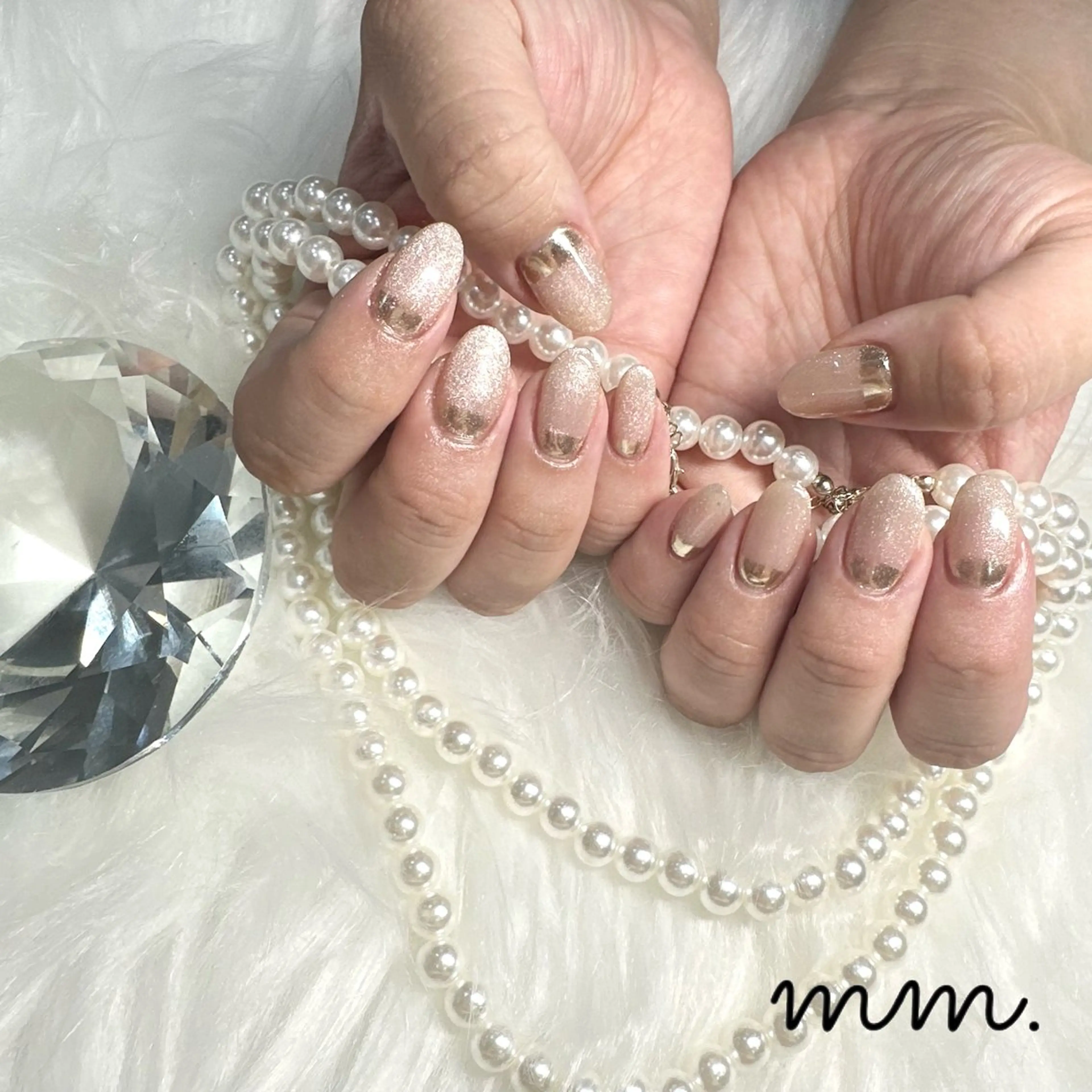 ネイル ハンドネイル 🩷🩵mm.大宮 Riyo🧸🩵🩷のネイルデザイン