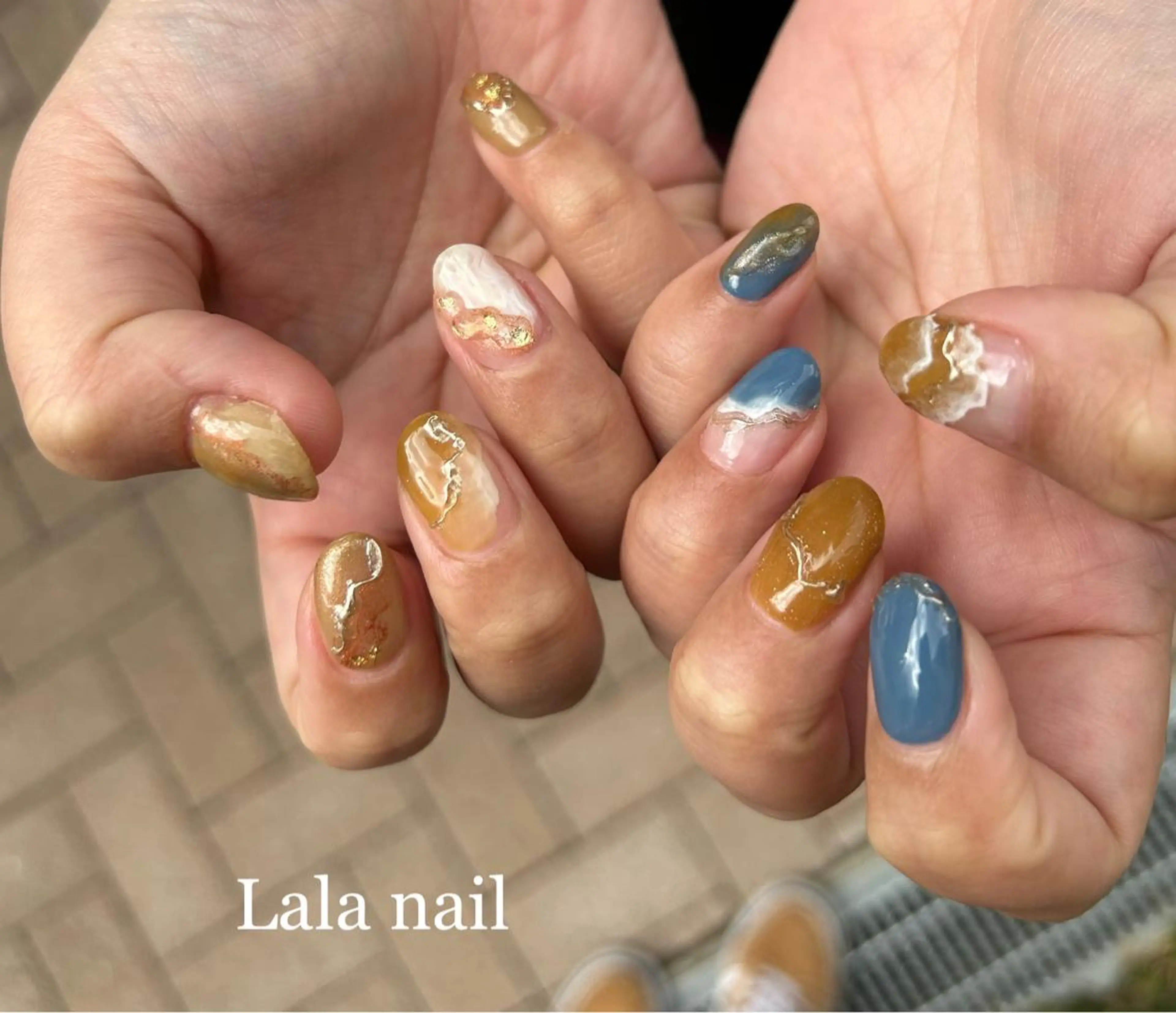 ネイル ニュアンスネイル ショートネイル 春ネイル Lala nailのネイルデザイン