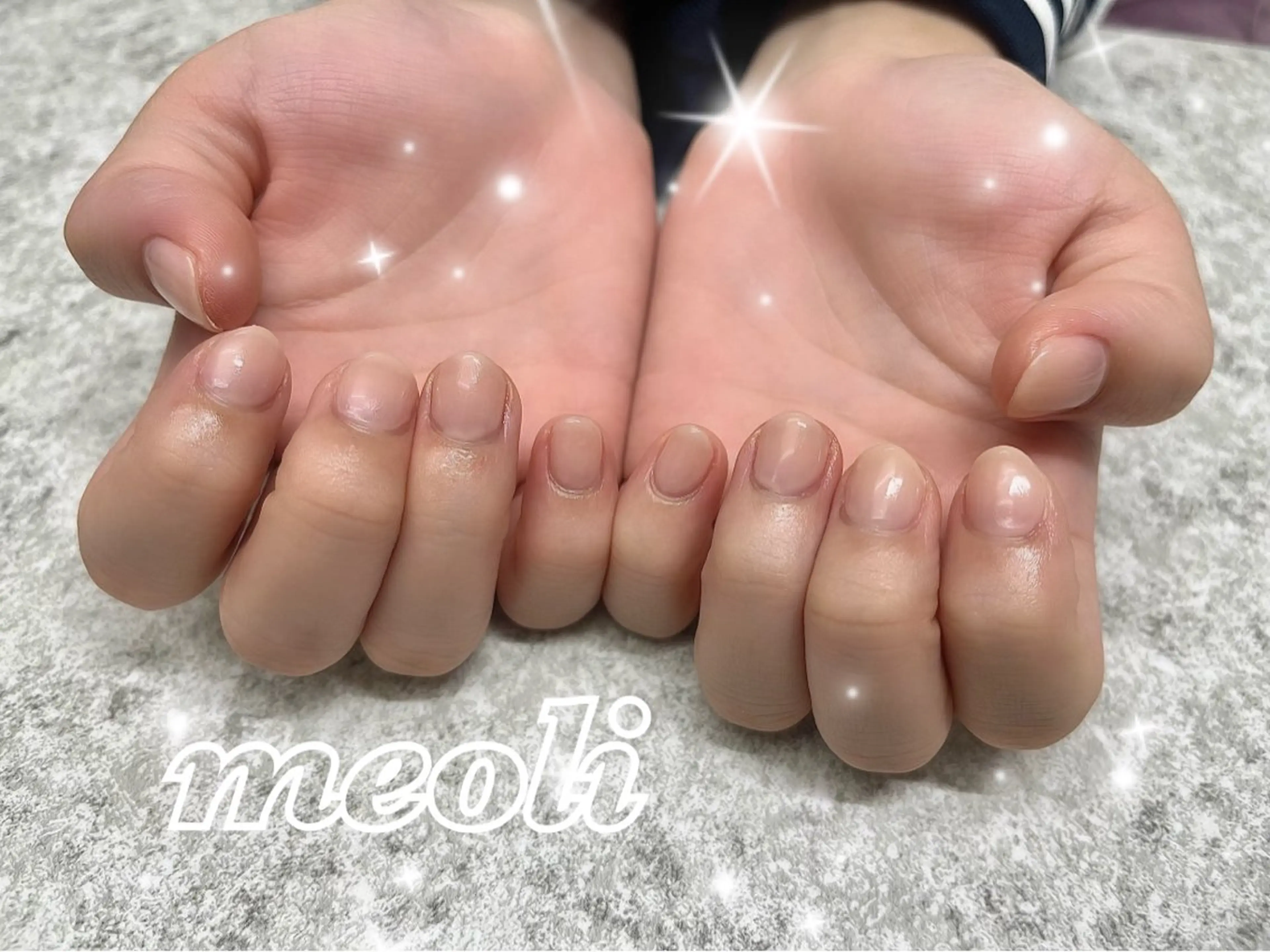 ネイル オフィスネイル ピンク ピンクベージュ nail salon meoli　アヤのネイルデザイン