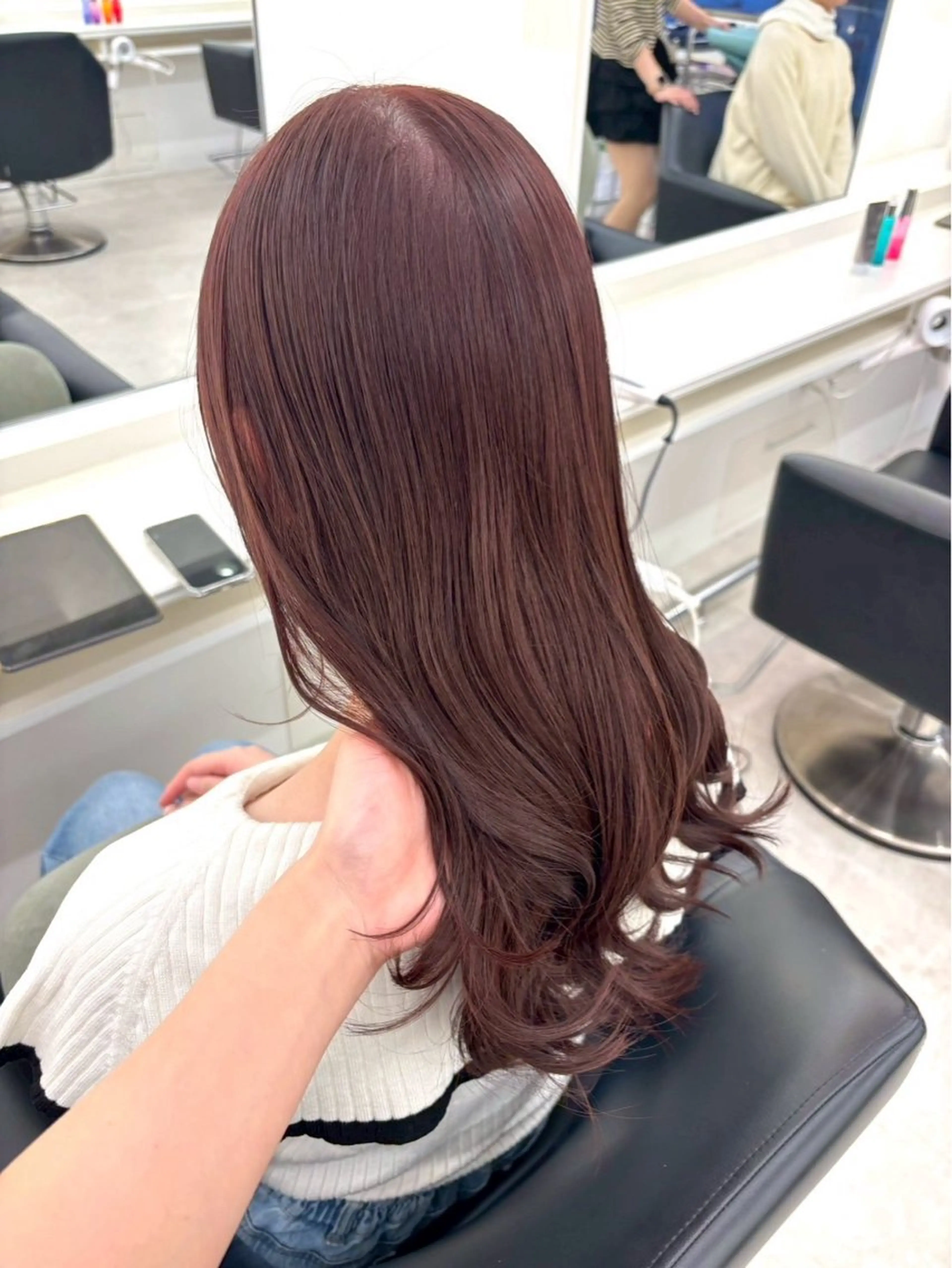 セミロング カラー ヘアカラー ParveMix 🩶🫧入江 香名のヘアスタイル