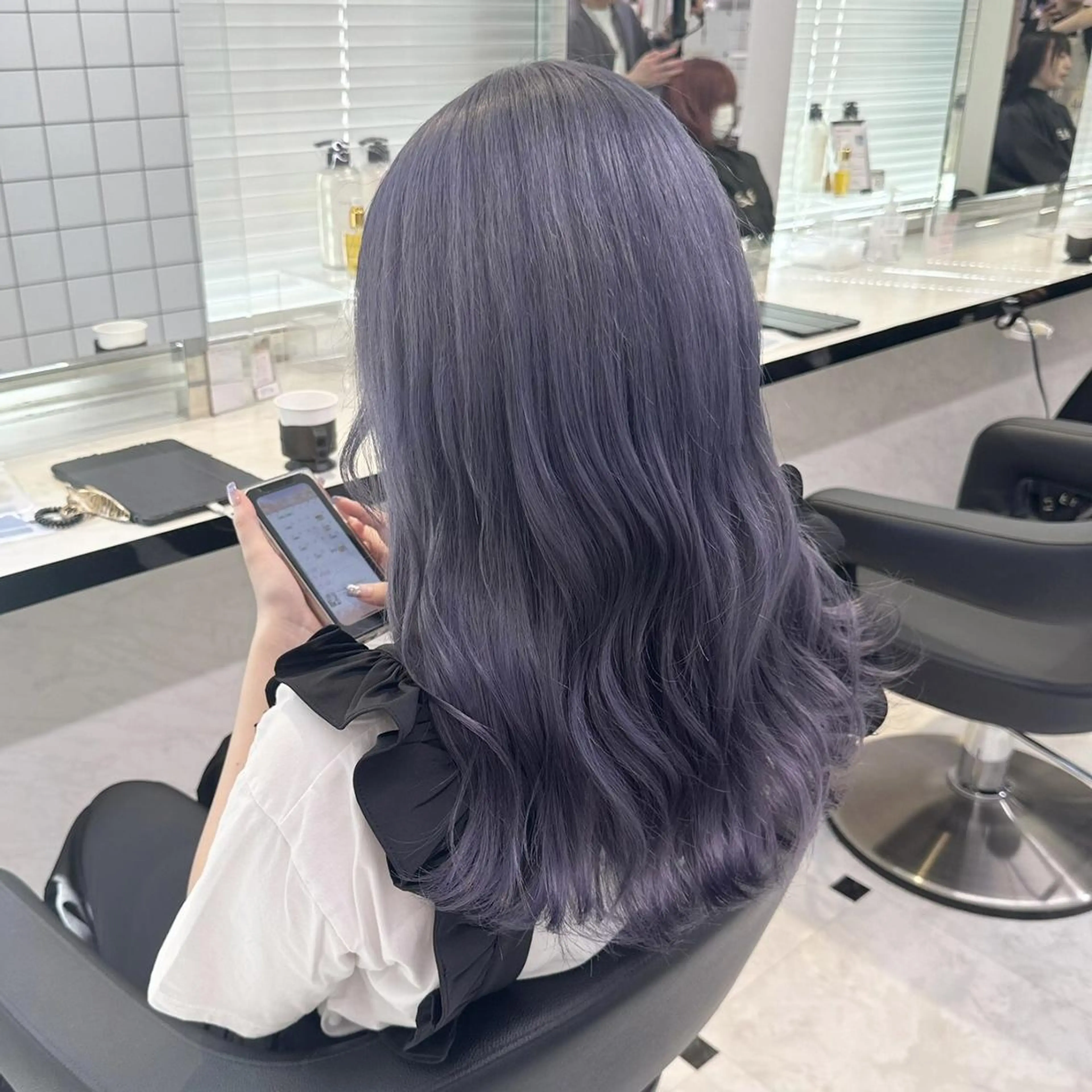ミディアム 🤍韓国寒色カラー 🤍MADOKAのヘアスタイル