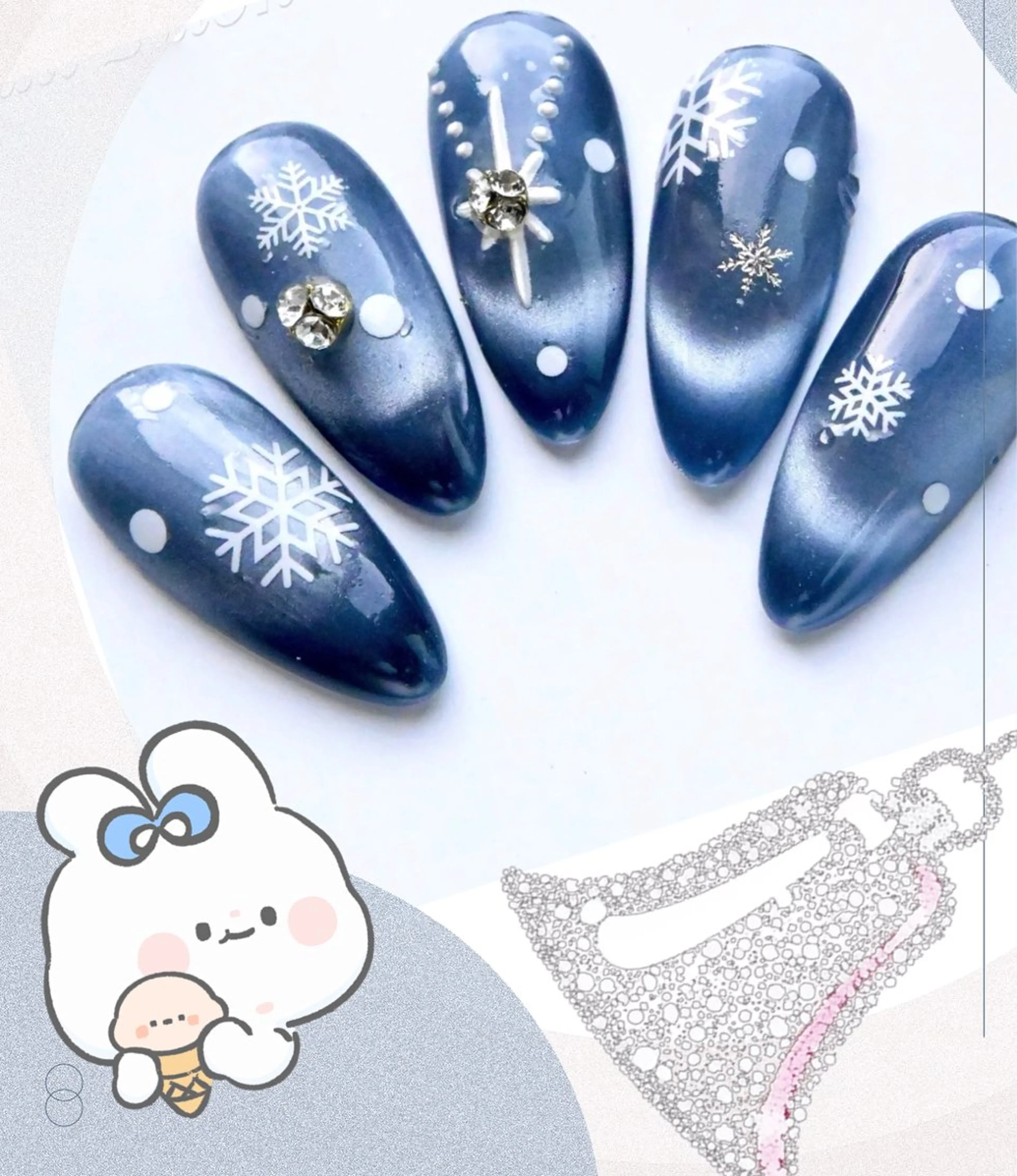 ネイル 冬ネイル クリスマス 日暮里💝m1♡ルル ネイルのネイルデザイン