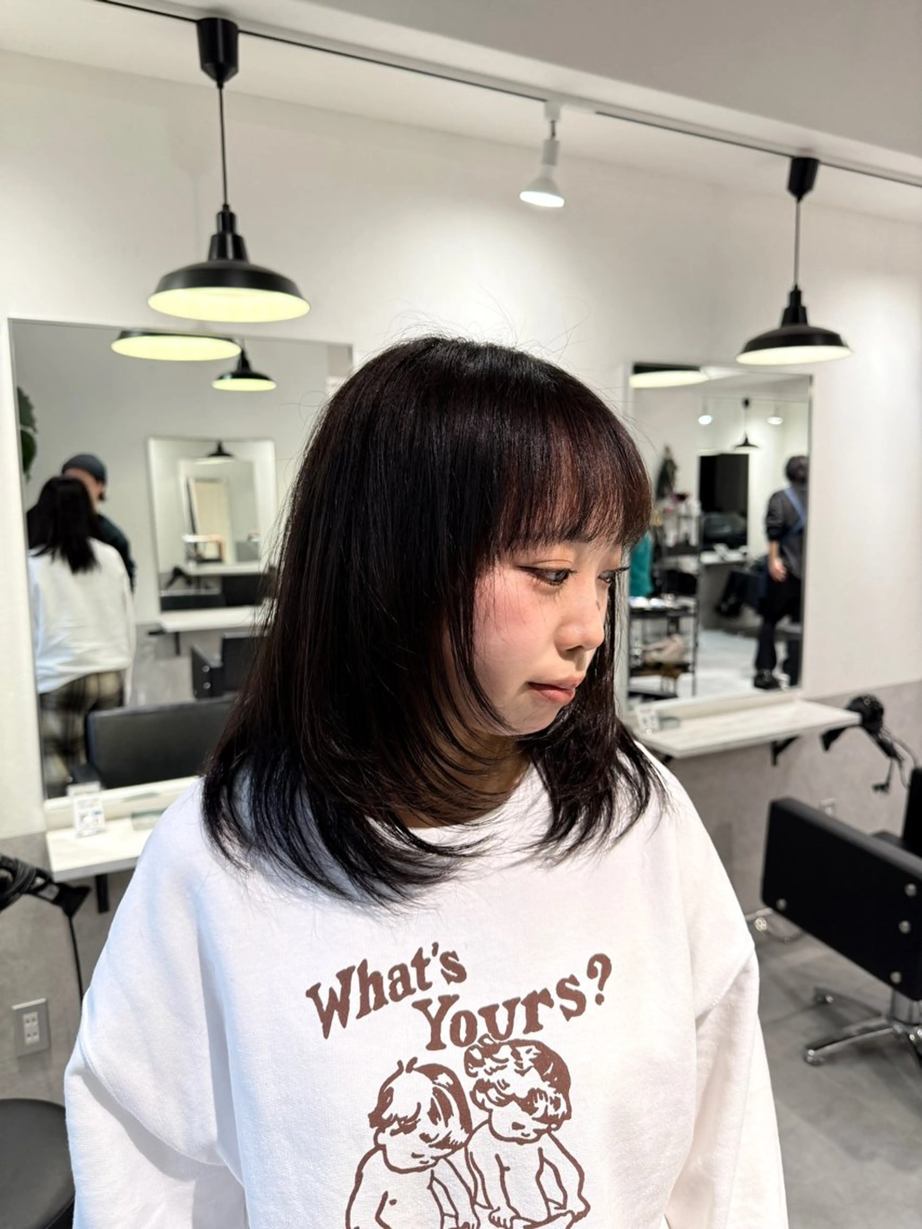 ミディアム レイヤーカット カット ヘアカラー CIERA.南船場所属・yuna🧡/心斎橋 ハイトーン/ブリーチのヘアスタイル