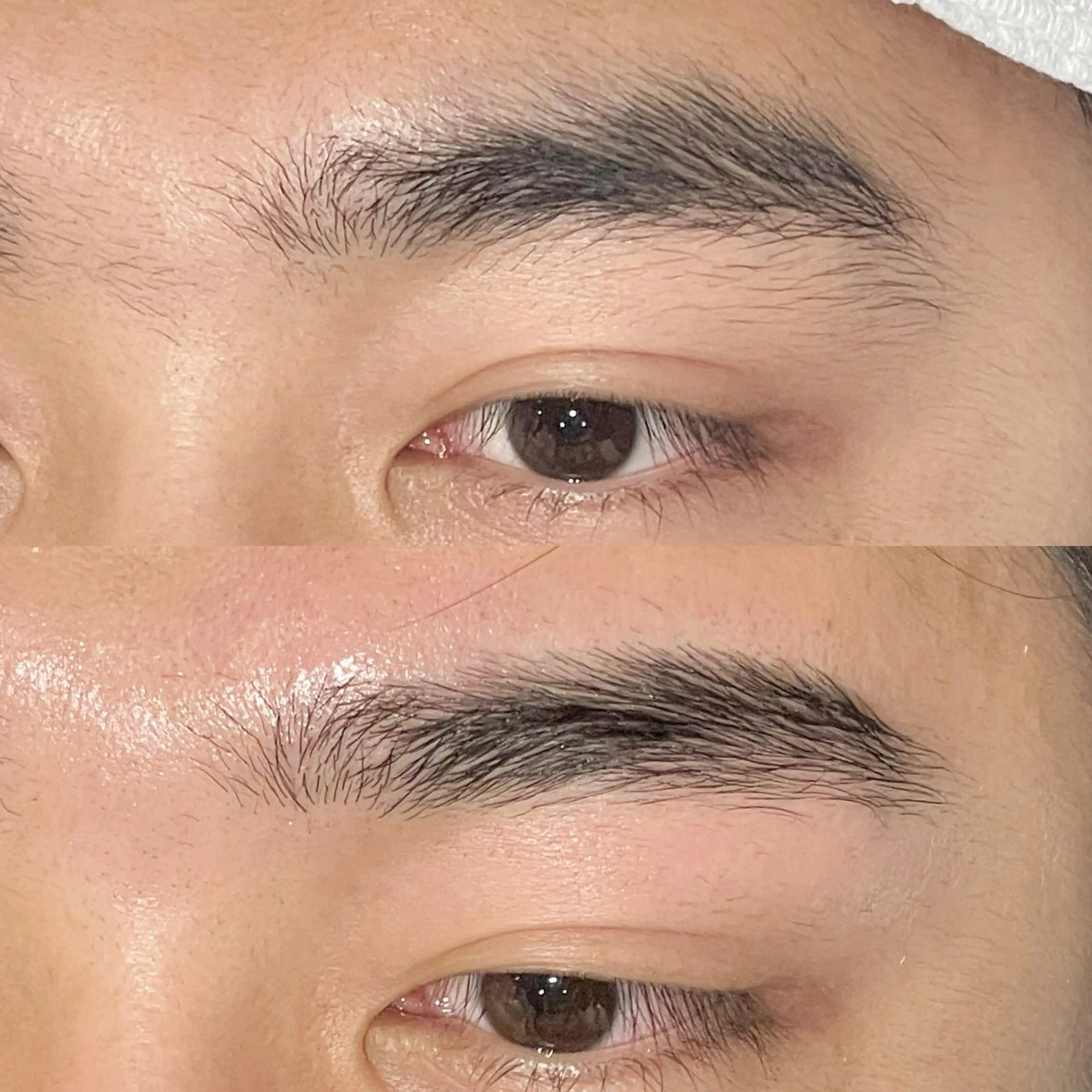 アイブロウ ハリウッドブロウリフト メンズアイブロウ 眉毛ワックス脱毛 PROGRESS 🤍白井🤍のマツエク・マツパデザイン