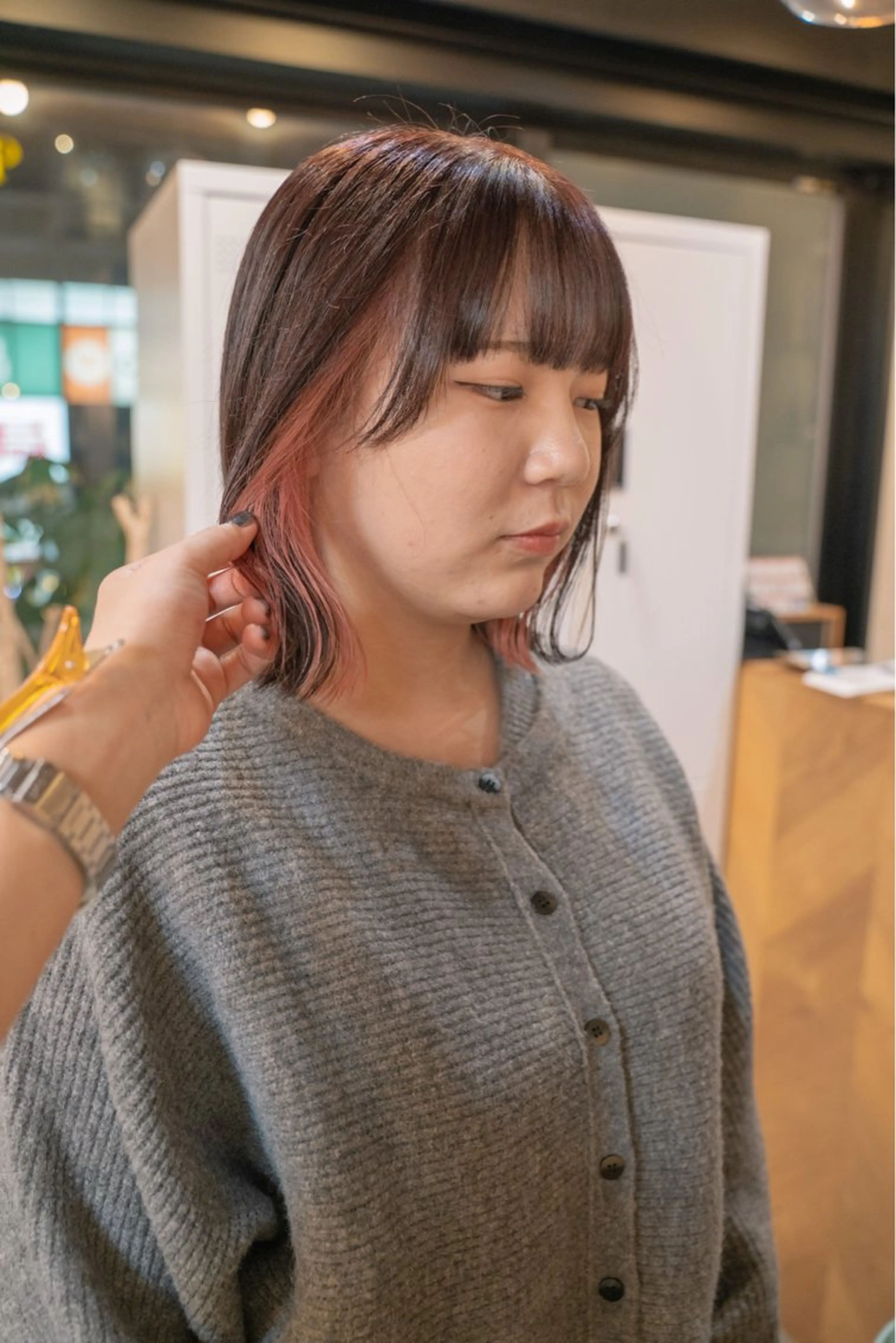 ミディアム カラー カット ヘアカラー 【ボブ】縮毛矯正/ 船橋駅5分/鈴木杏美のヘアスタイル