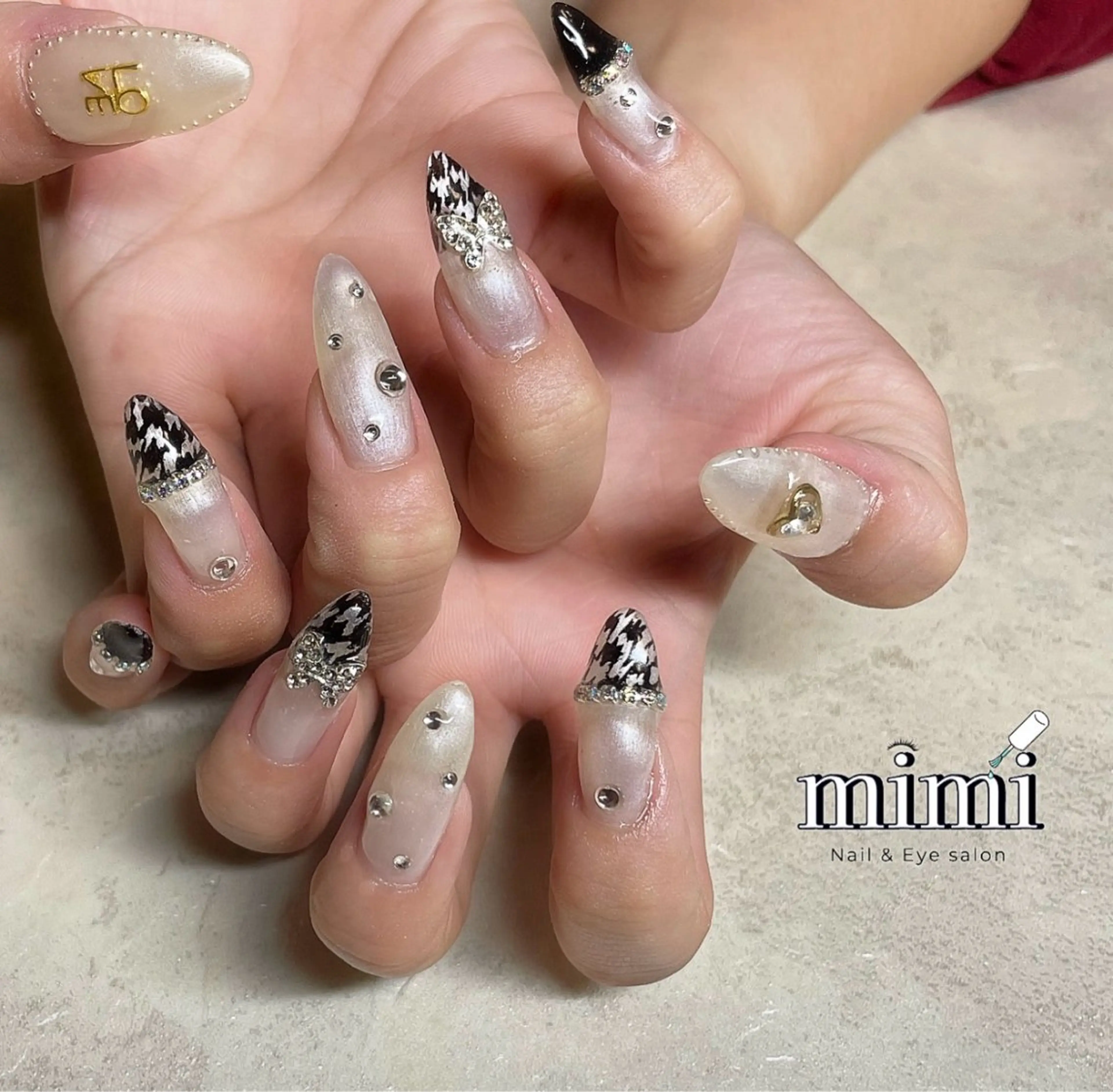 ネイル アートネイル ロングネイル シンプルネイル 冬ネイル ハンドネイル Nail&Eye mimiのネイルデザイン
