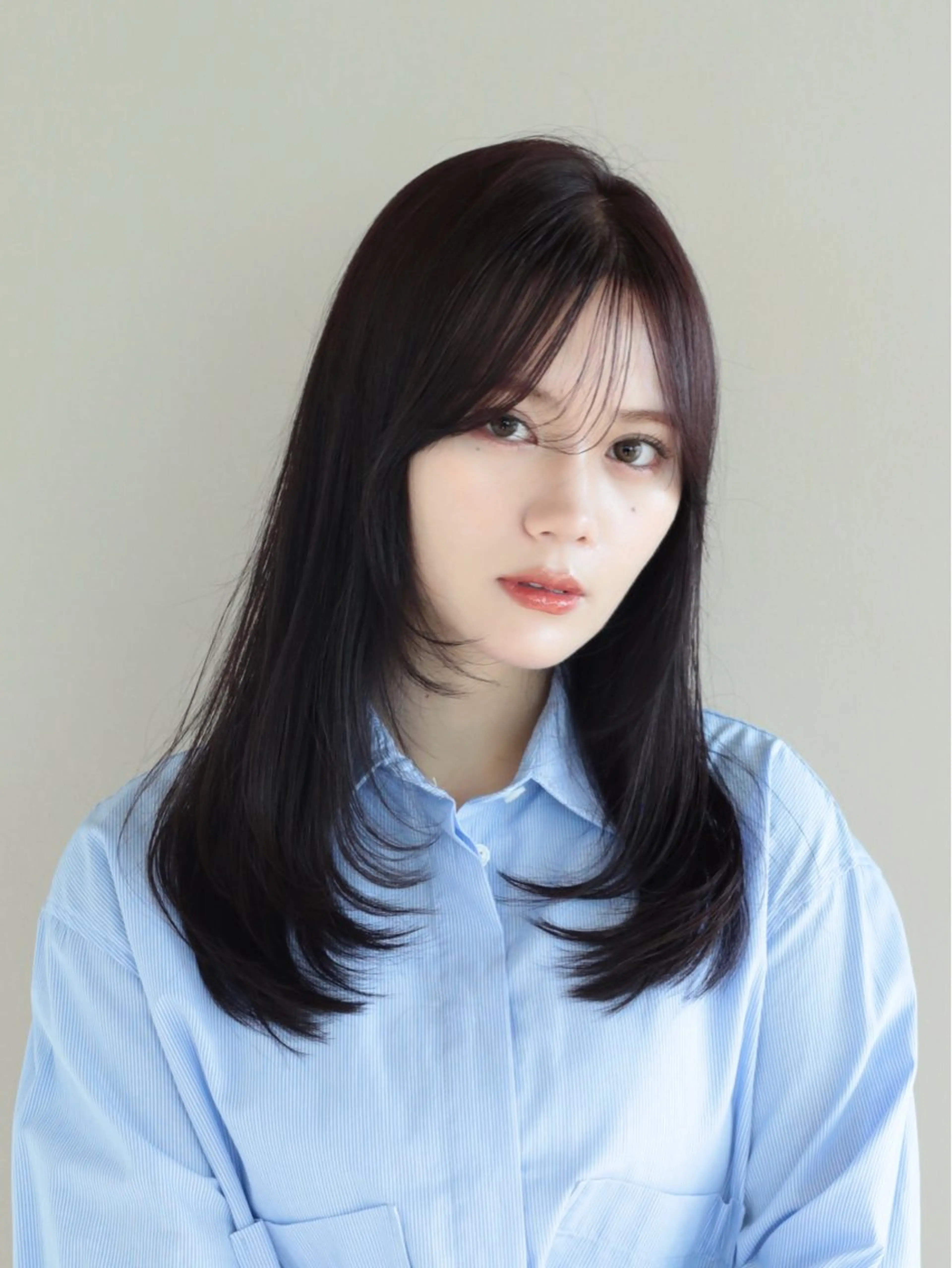 セミロング カラー レイヤーカット 似合わせカット レイヤー/顔周り /透明感🩶高橋大のヘアスタイル