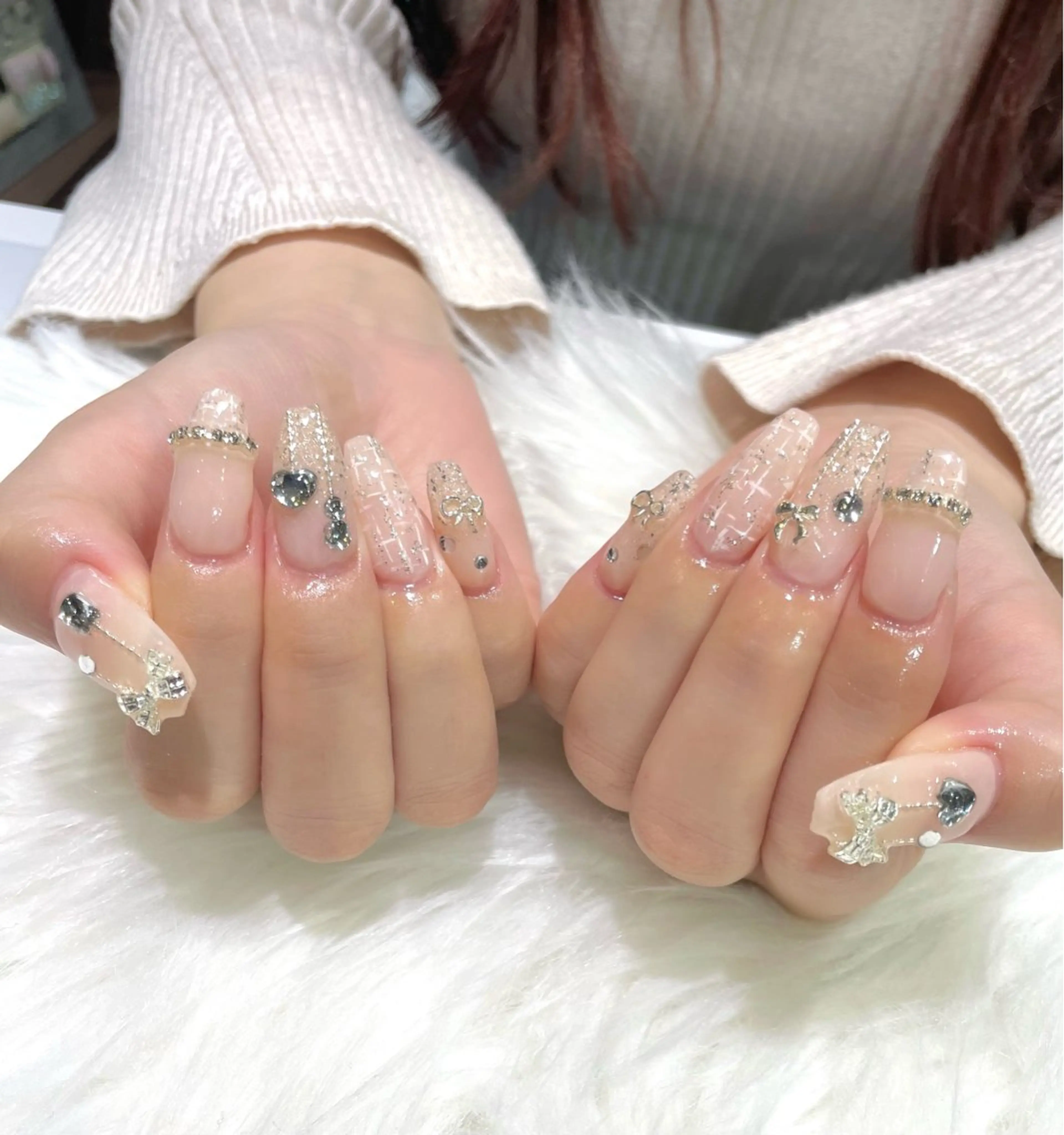 ネイル ツイードネイル ハンドネイル jujur HARUKA🌸のネイルデザイン