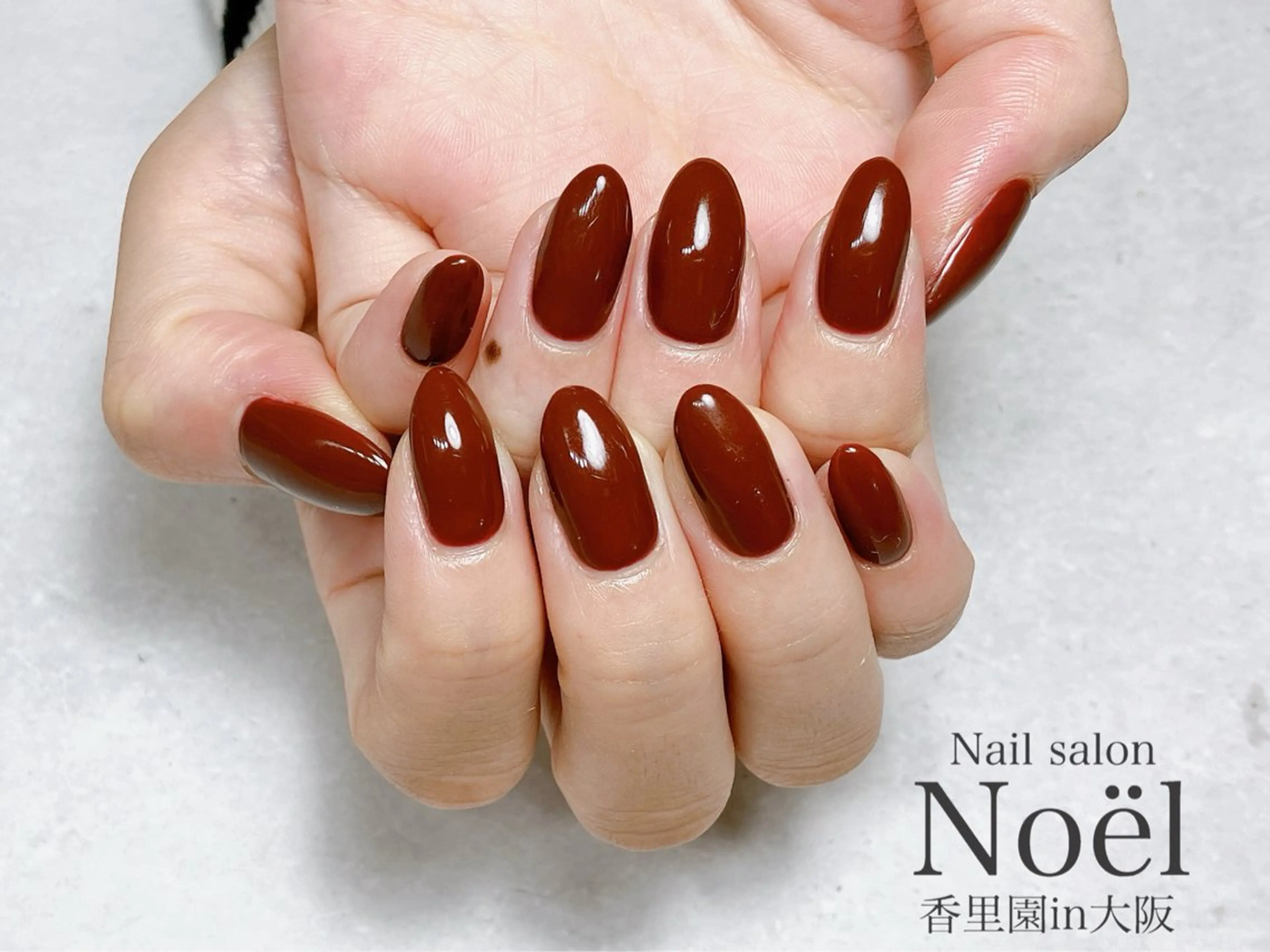 ネイル ボルドー ワンカラーネイル Nailsalon Noël所属・Nailsalon ＆Noelのネイルデザイン