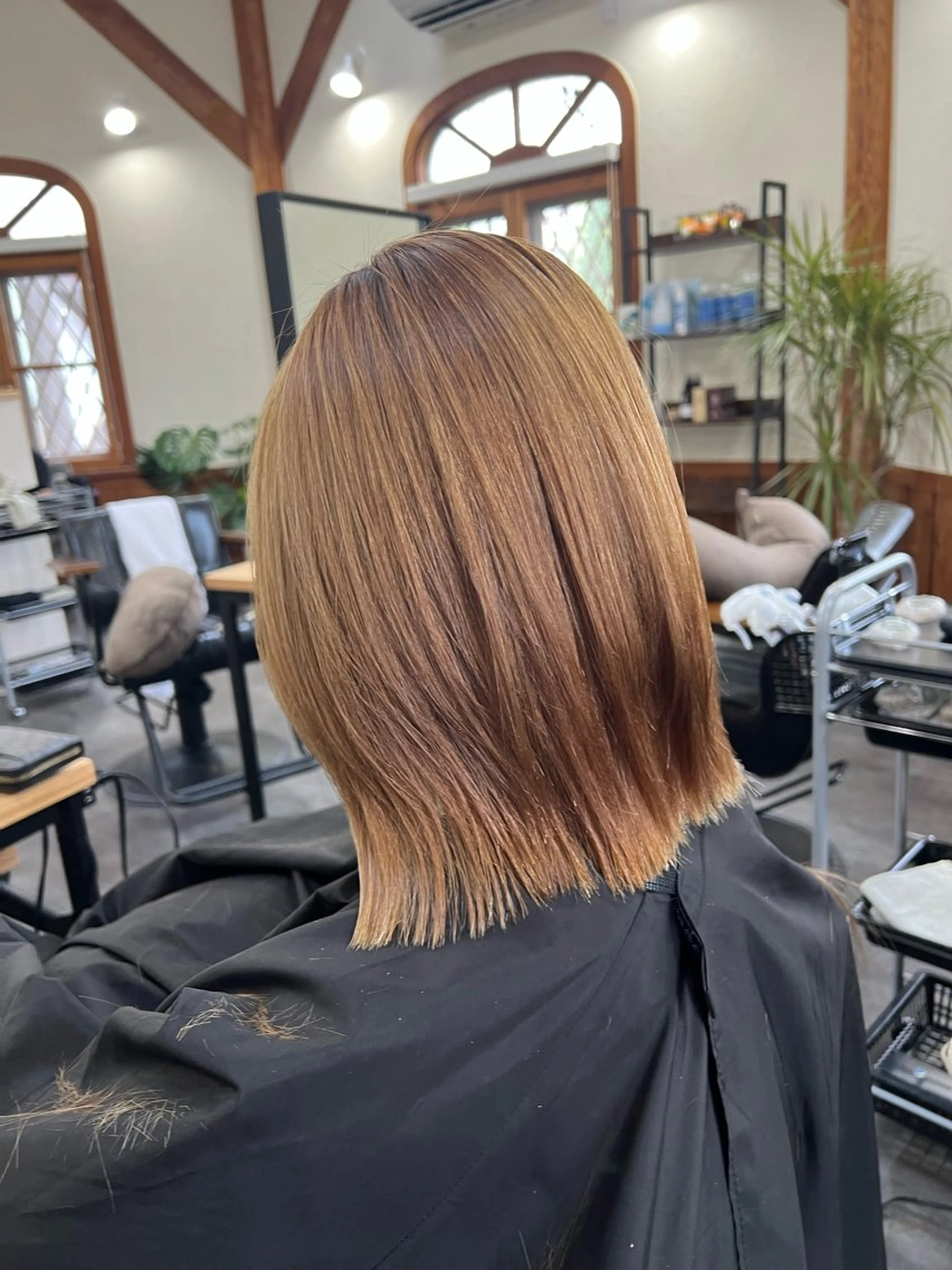 ミディアム カット 縮毛矯正 slow所属・名取 純平のヘアスタイル